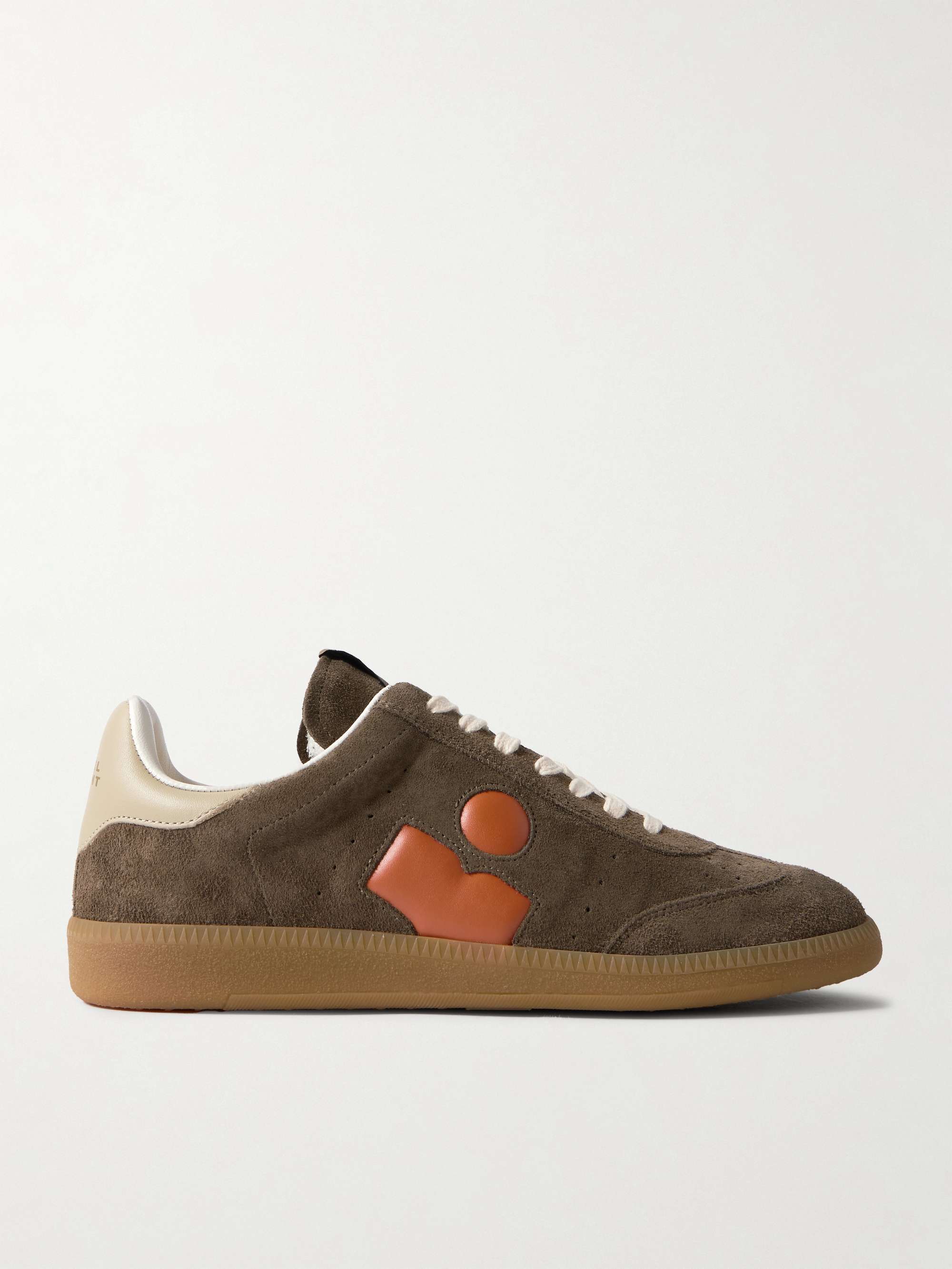 Bryce Leather-Trimmed Suede Sneakers