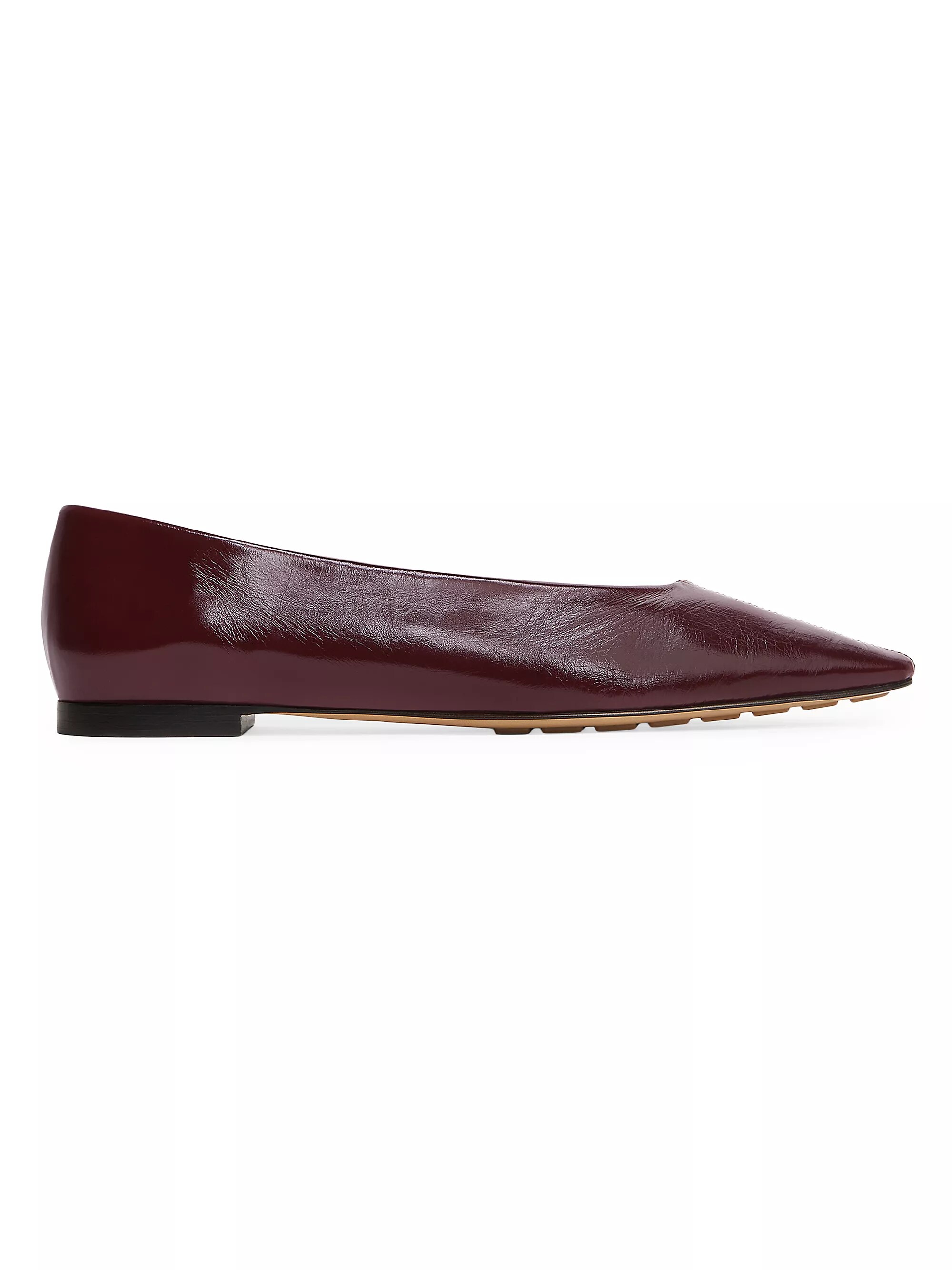 Pointed-Toe Patent Leather Ballet Flats