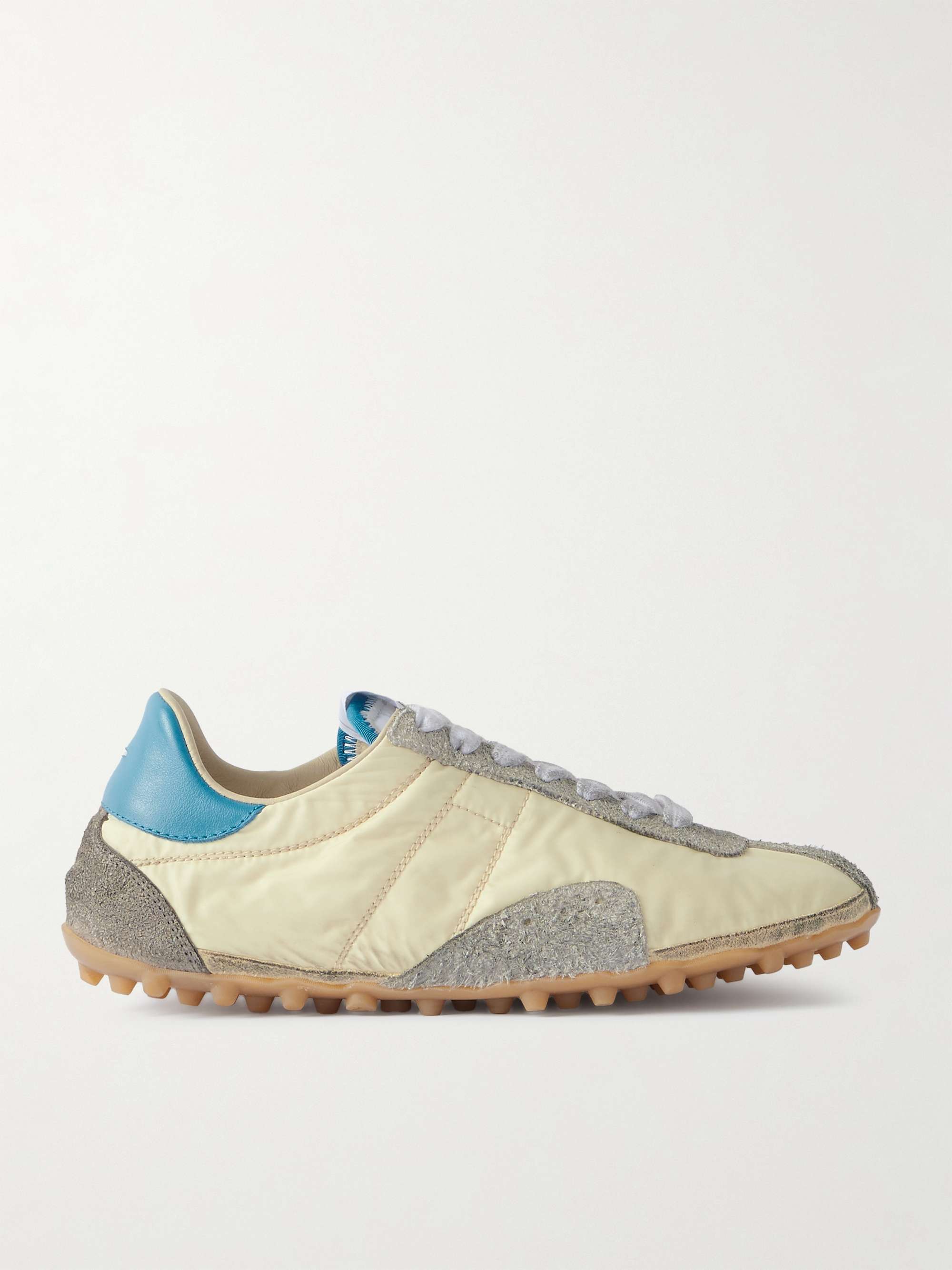 Sprinter Leather and Brushed Suede-Trimmed Shell Sneakers