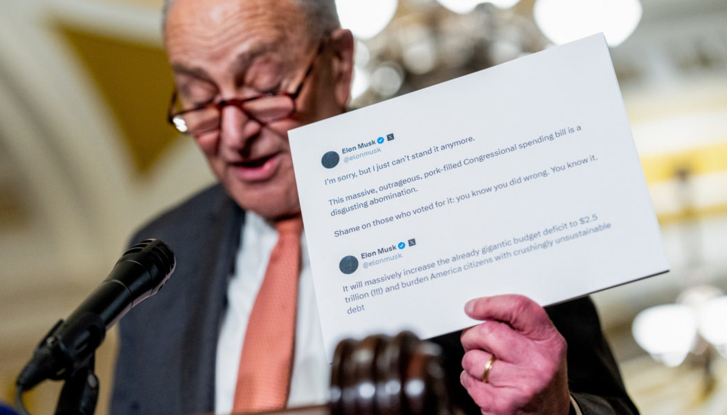 Elon Musk calls Trump’s budget bill a ‘disgusting abomination’