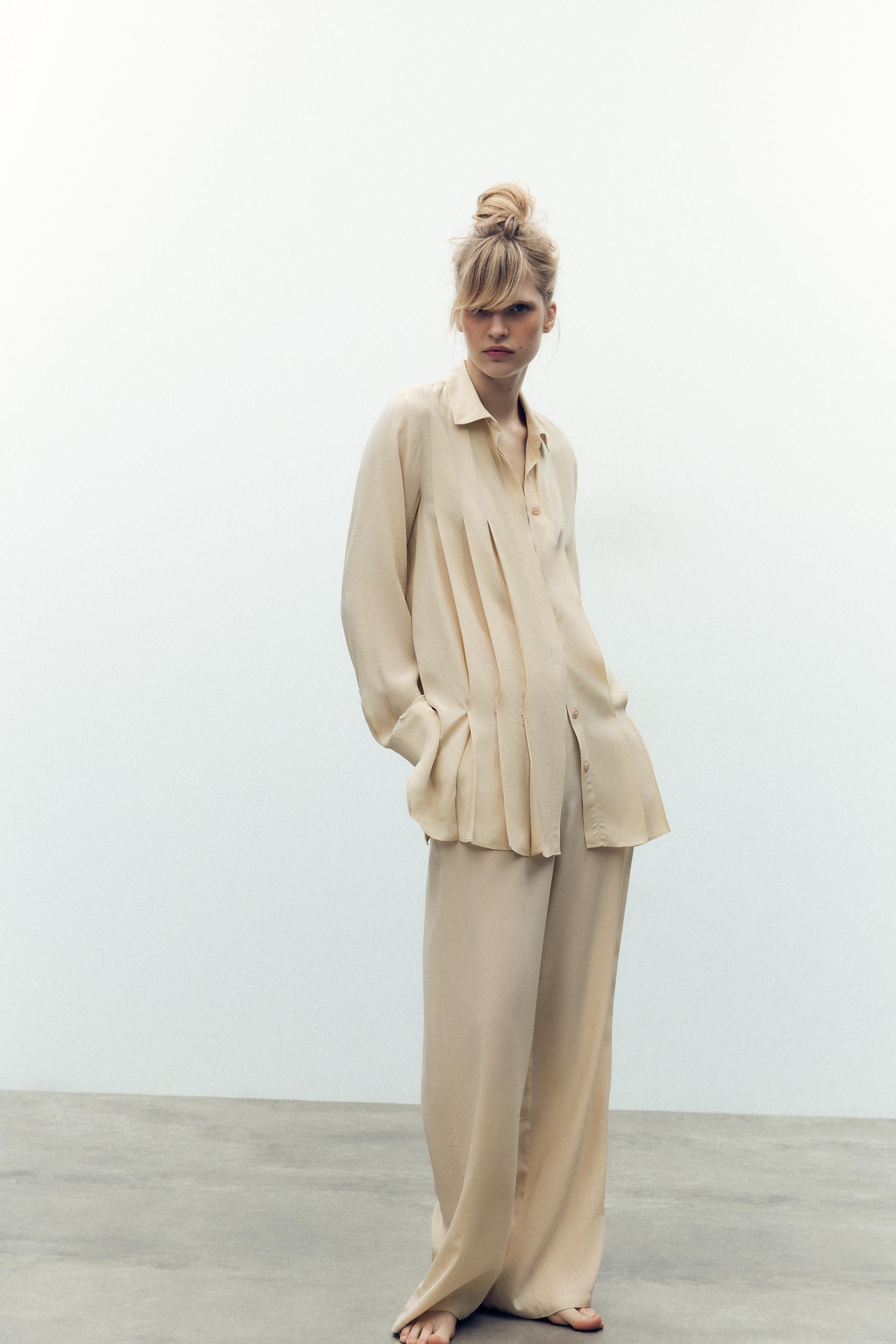 100% Viscose Pleated Shirt