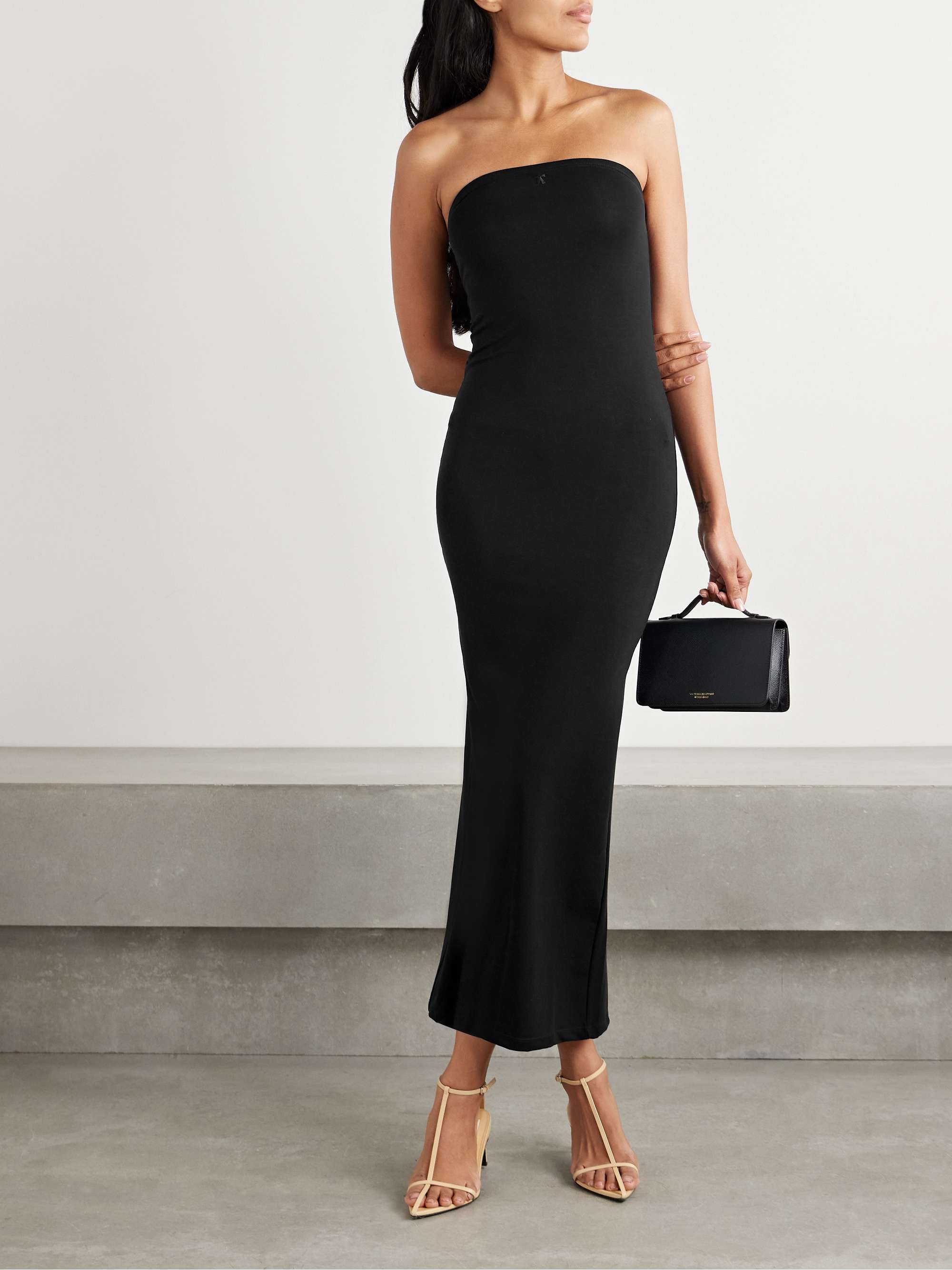 Kate Strapless Stretch-Tencel™ Lyocell Jersey Midi Dress