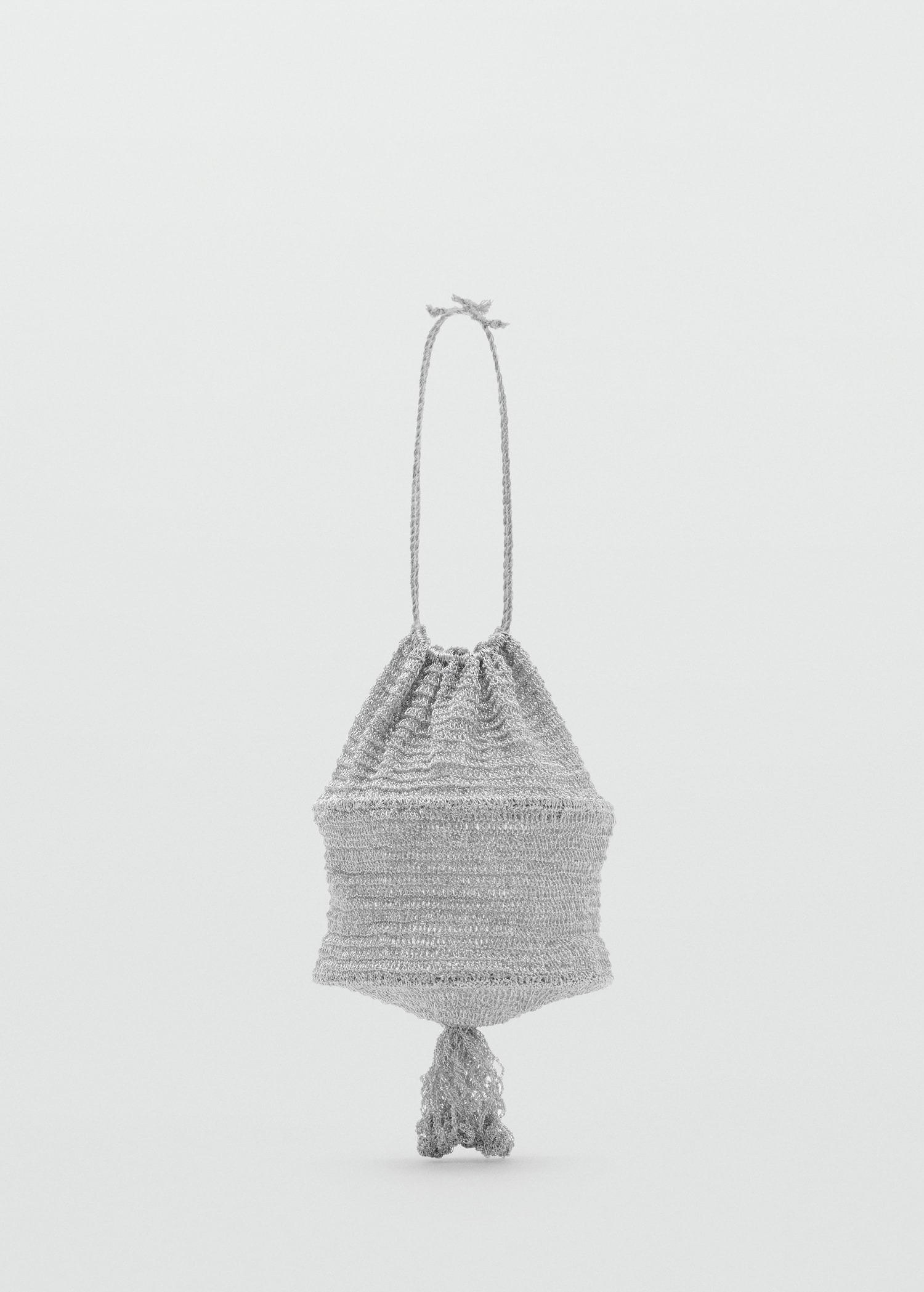 MANGO, Lurex Bucket Bag With Tassel