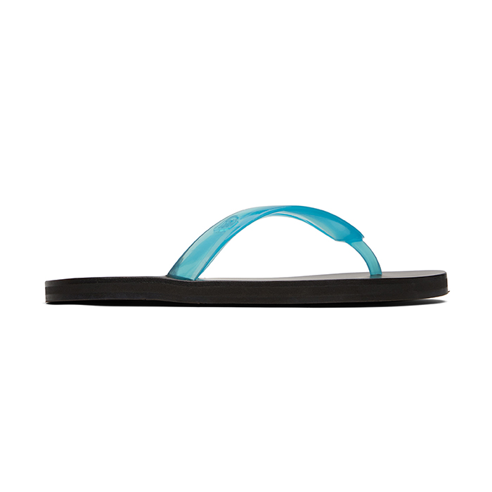 Ancient Greek Sandals, Blue Saionara Jelly Flip-Flops