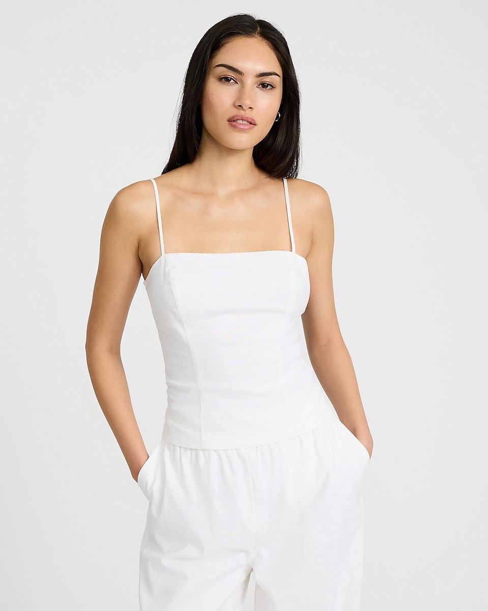 Express, Linen-Blend Square Neck Cami