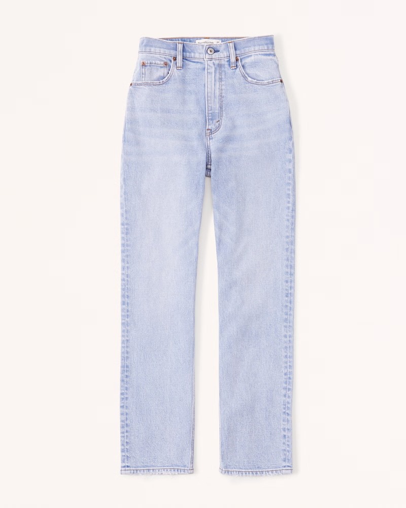 Abercrombie, Ultra High Rise Ankle Straight Jean