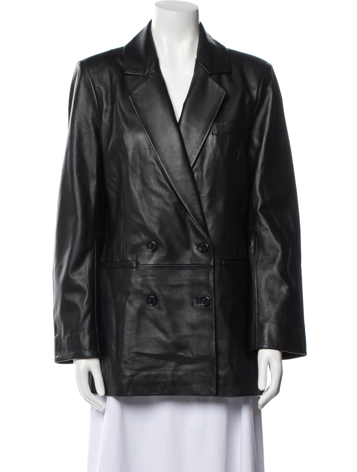 Veda x Reformation, Leather Blazer