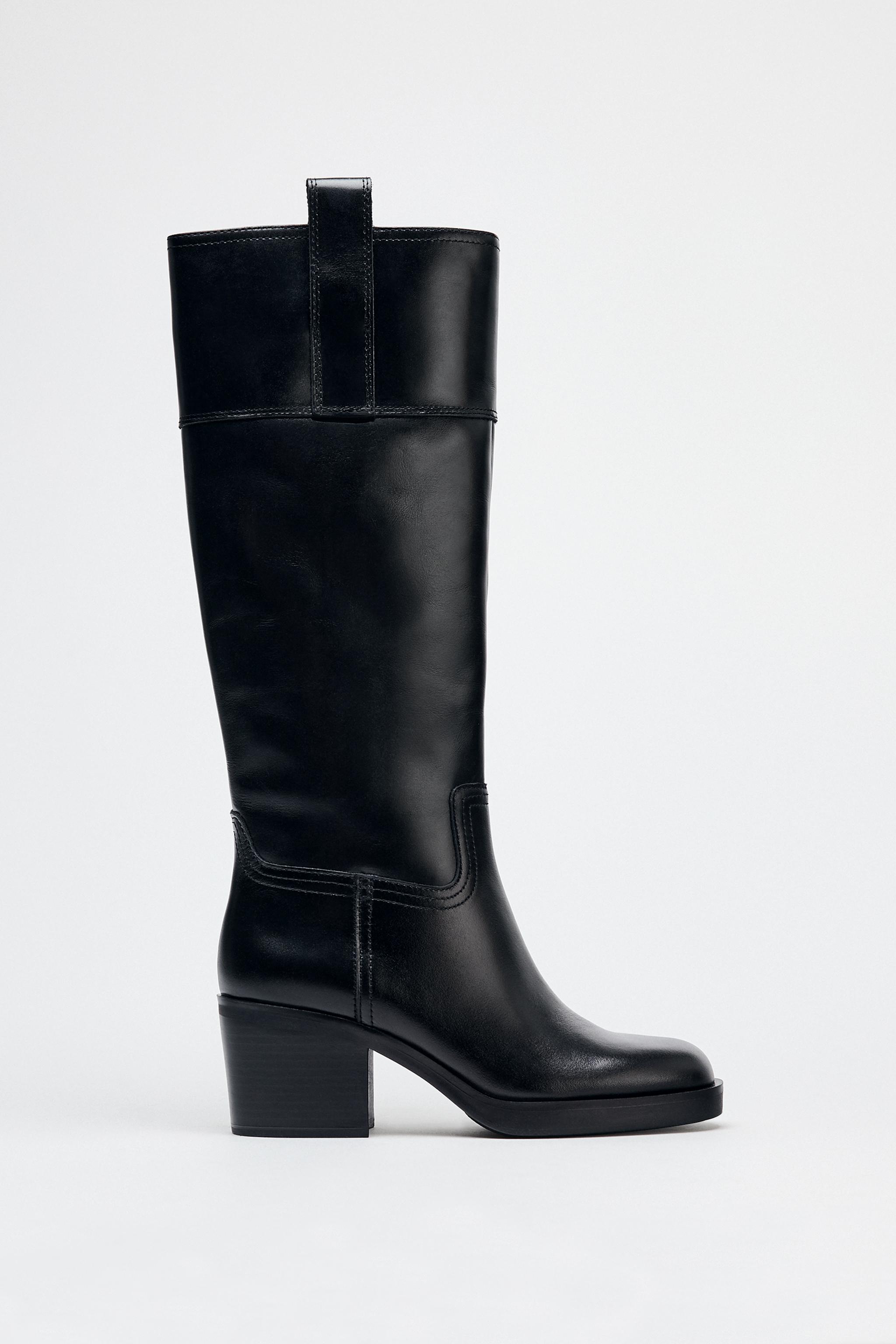 Leather Knee High Boots