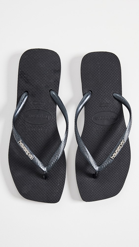 Havaianas Slim Square Pop Up Logo Flip Flops