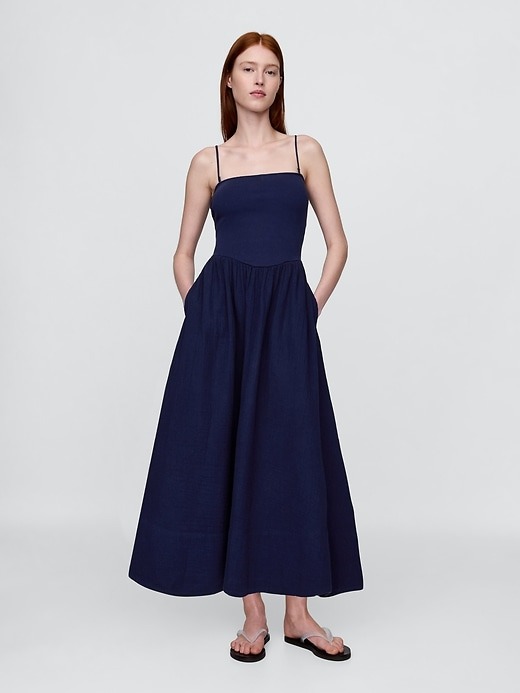 Gap, Cotton Gauze Mixed Media Maxi Dress