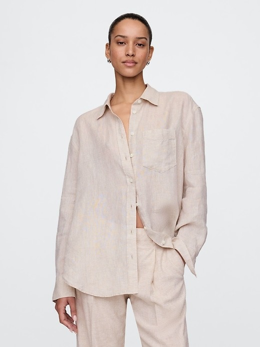 Gap, 100% Linen Oversized Shirt