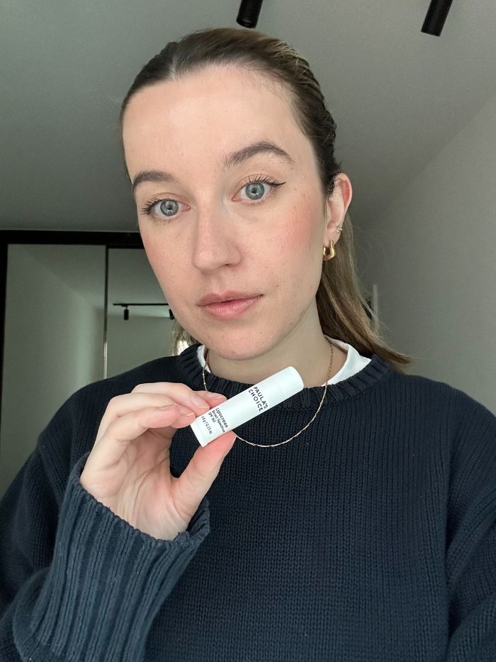 Junior beauty editor, Grace Lindsay, testing SPF lip balms