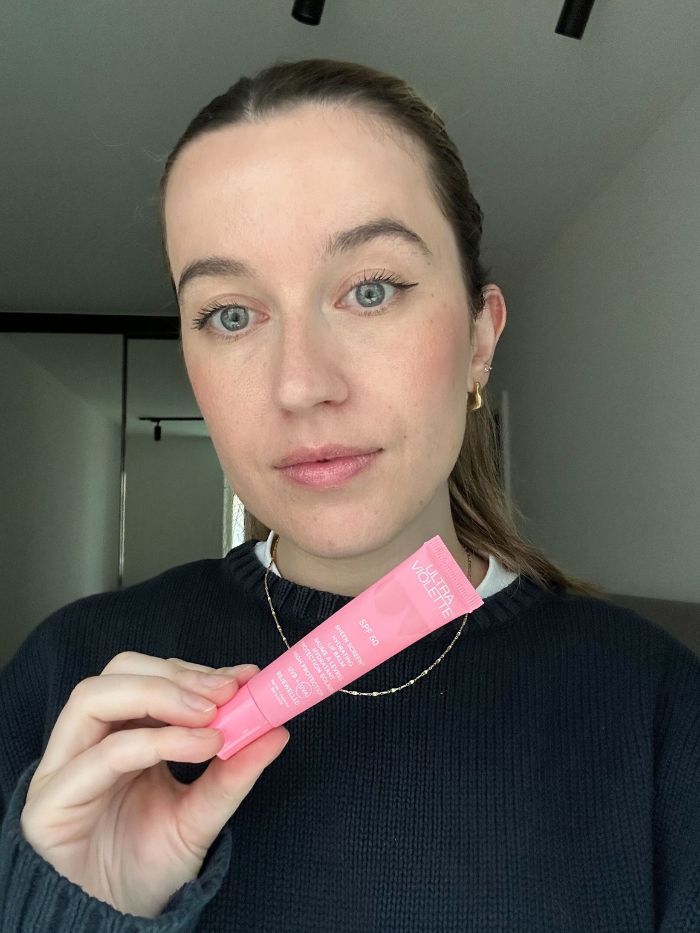 Junior beauty editor, Grace Lindsay, testing SPF lip balms