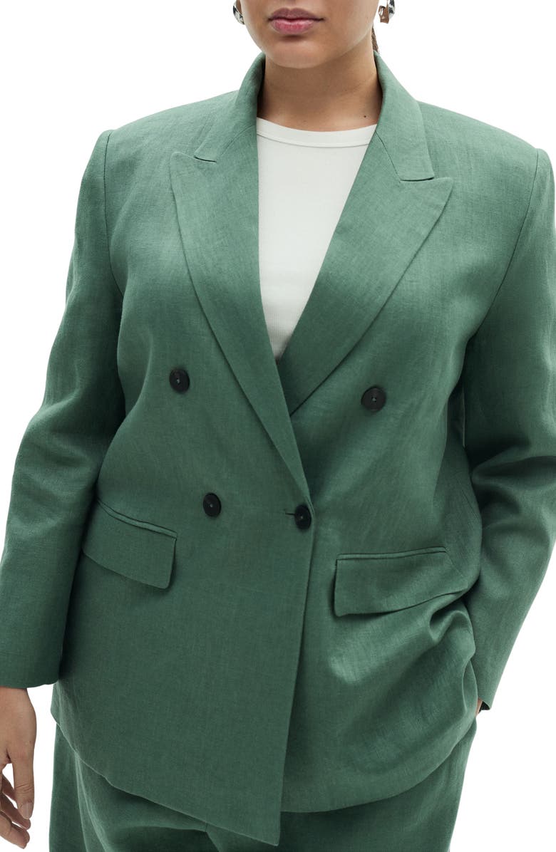 Double Breasted Linen Blazer