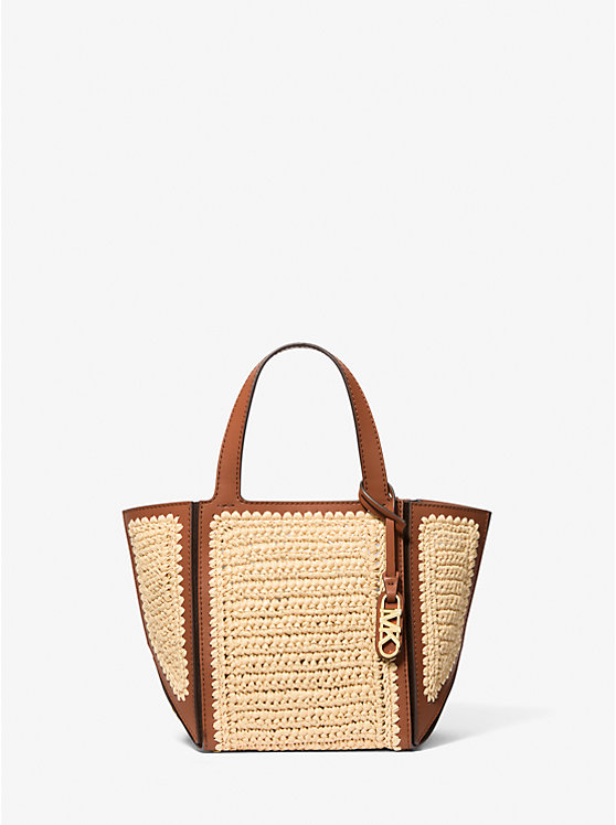 Jordi Small Hand-Crocheted and Leather Tote Bag