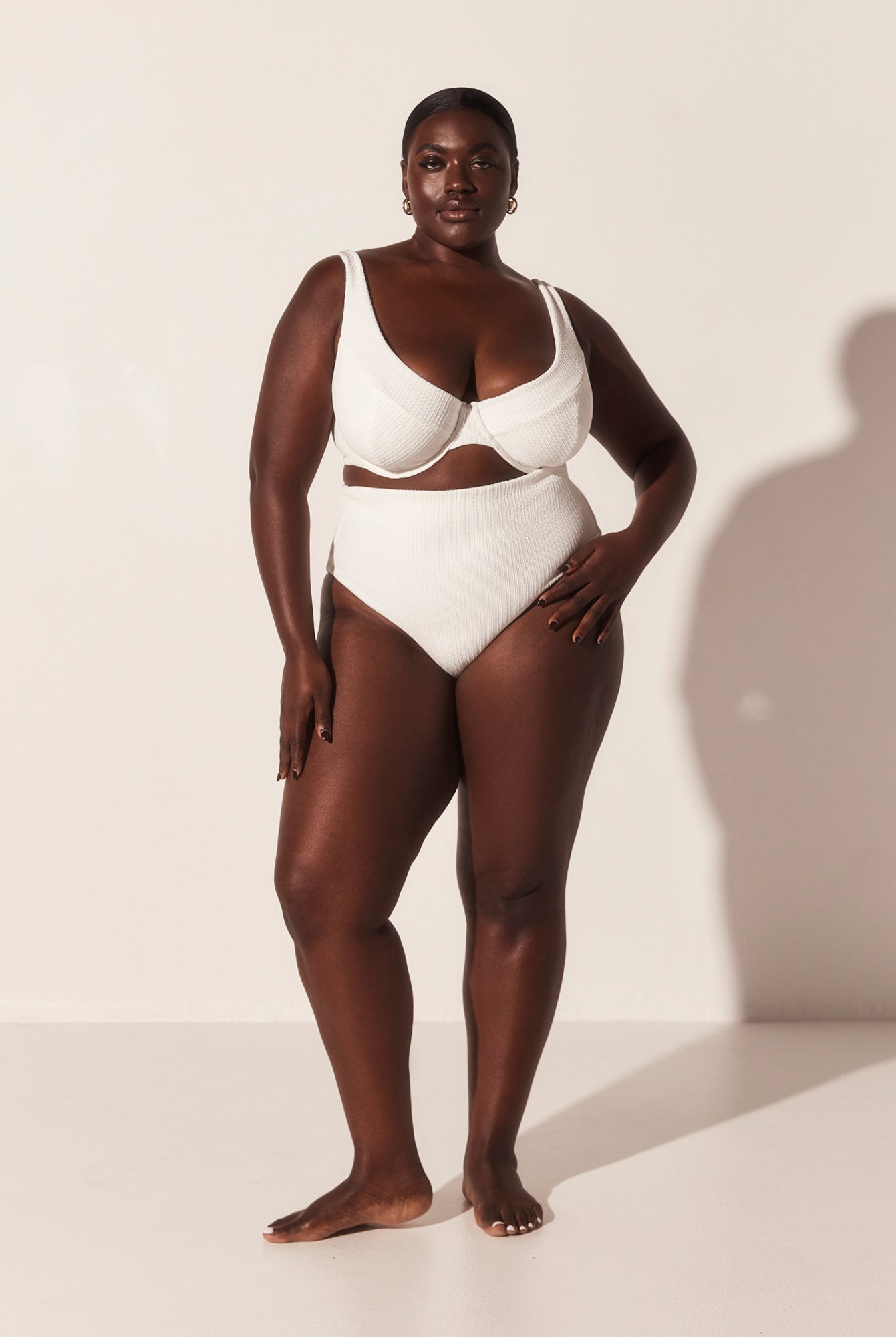 The Line Bone Crinkle Top