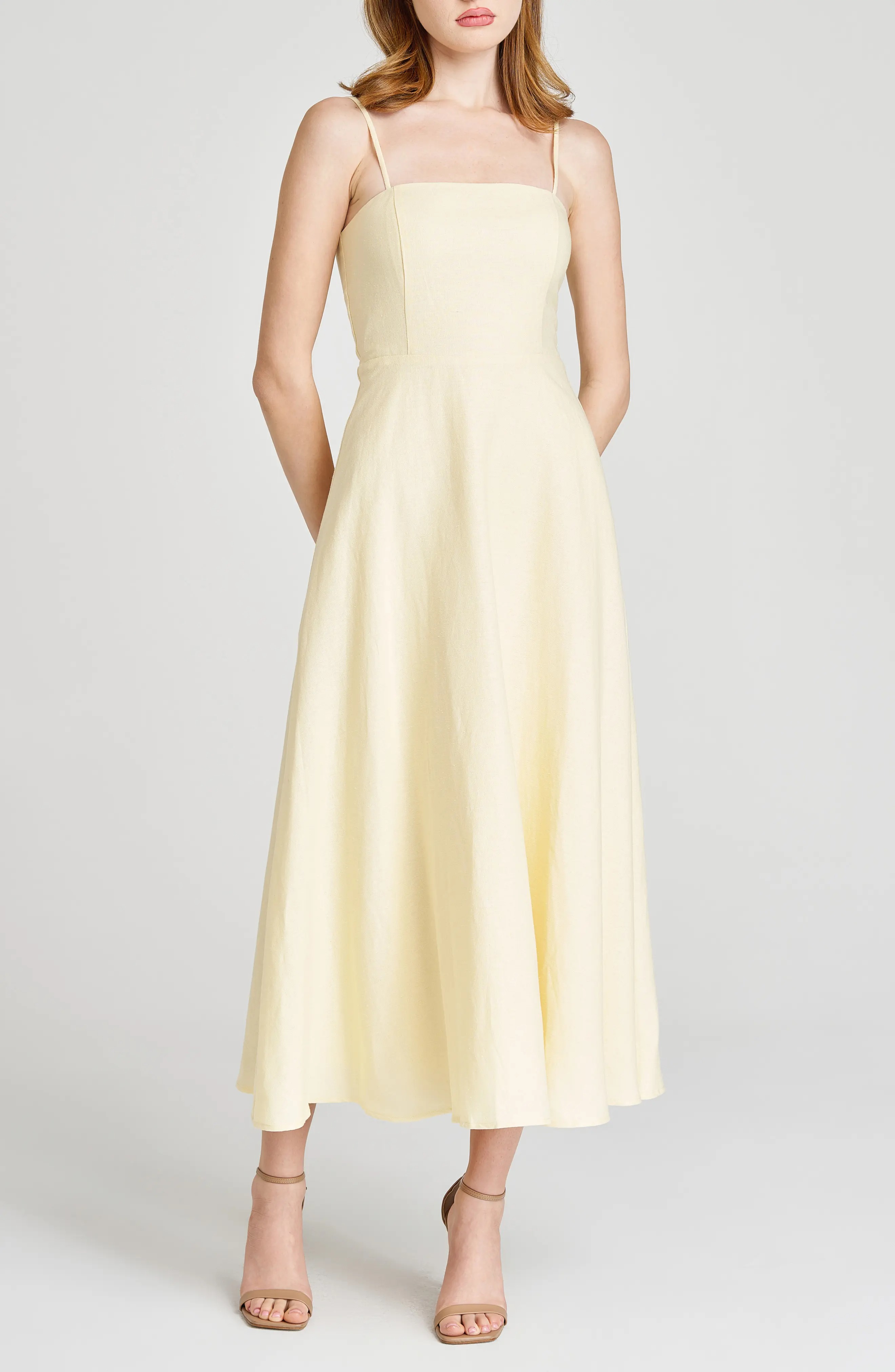 WAYF, X Styled by Coco! Josefina Linen Blend Dress