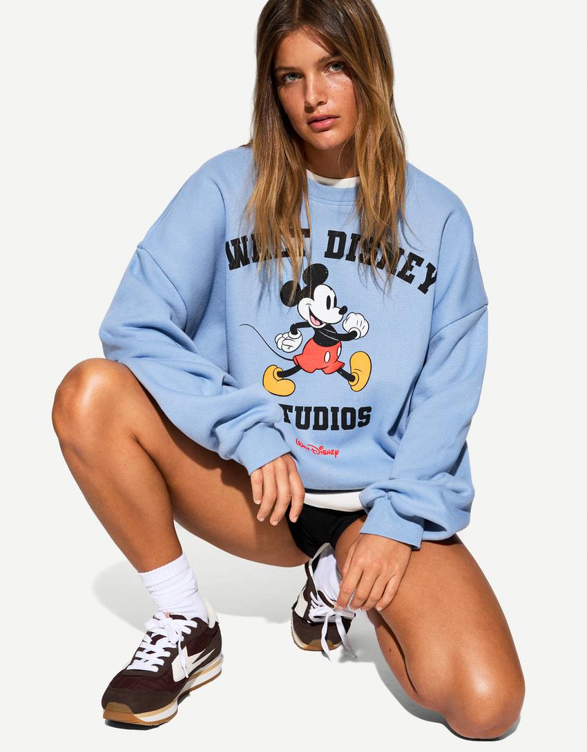 Mickey Mouse Print Sweatshirt