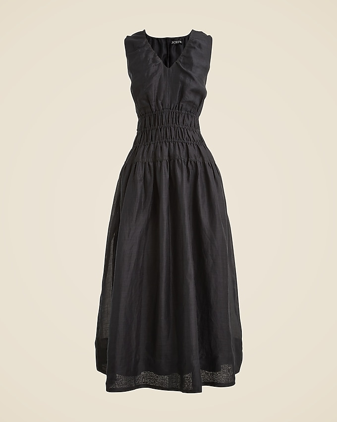 Hyacinth V-Neck Dress in Ramie