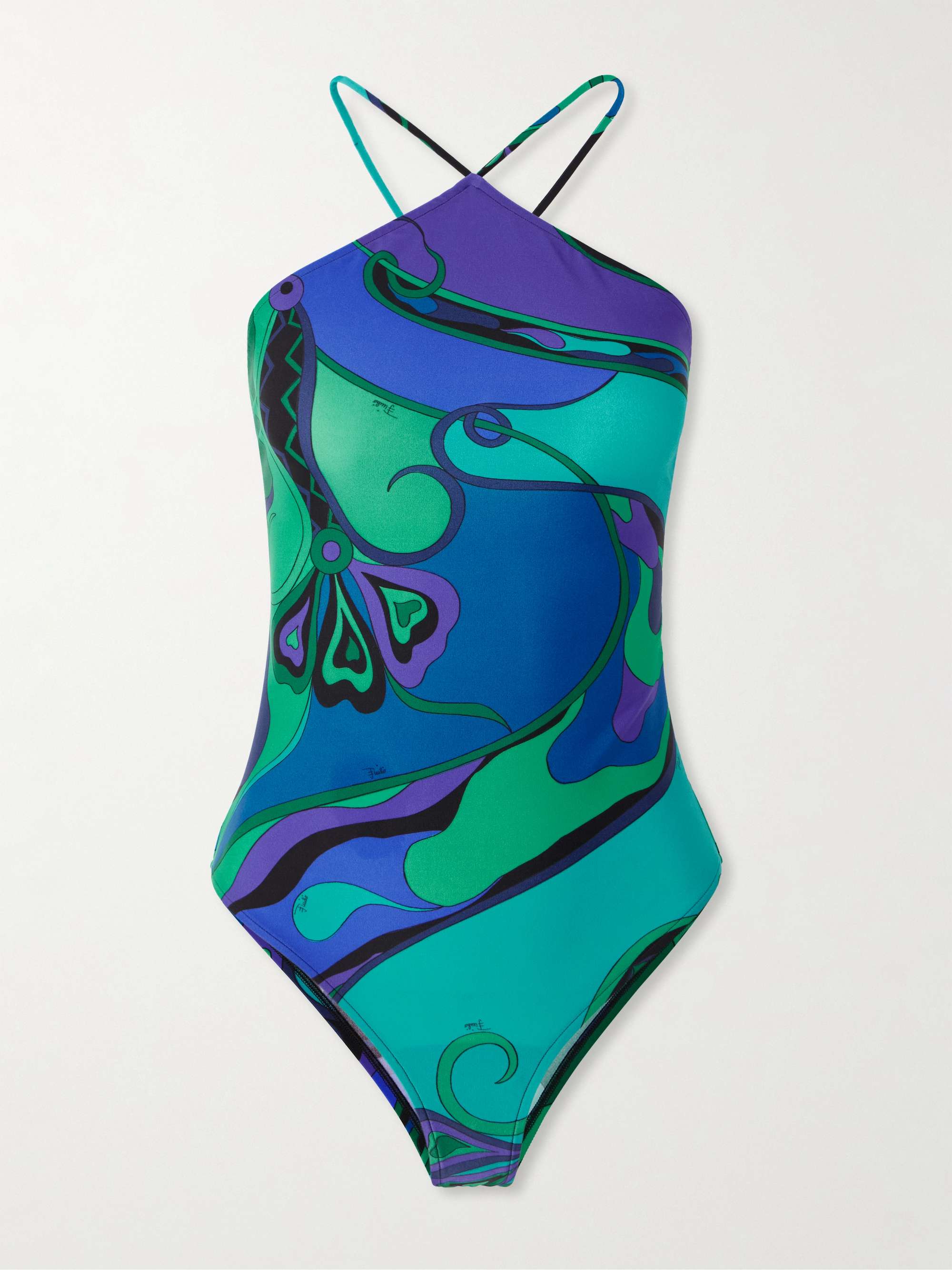 Orchidee Printed Halterneck Swimsuit
