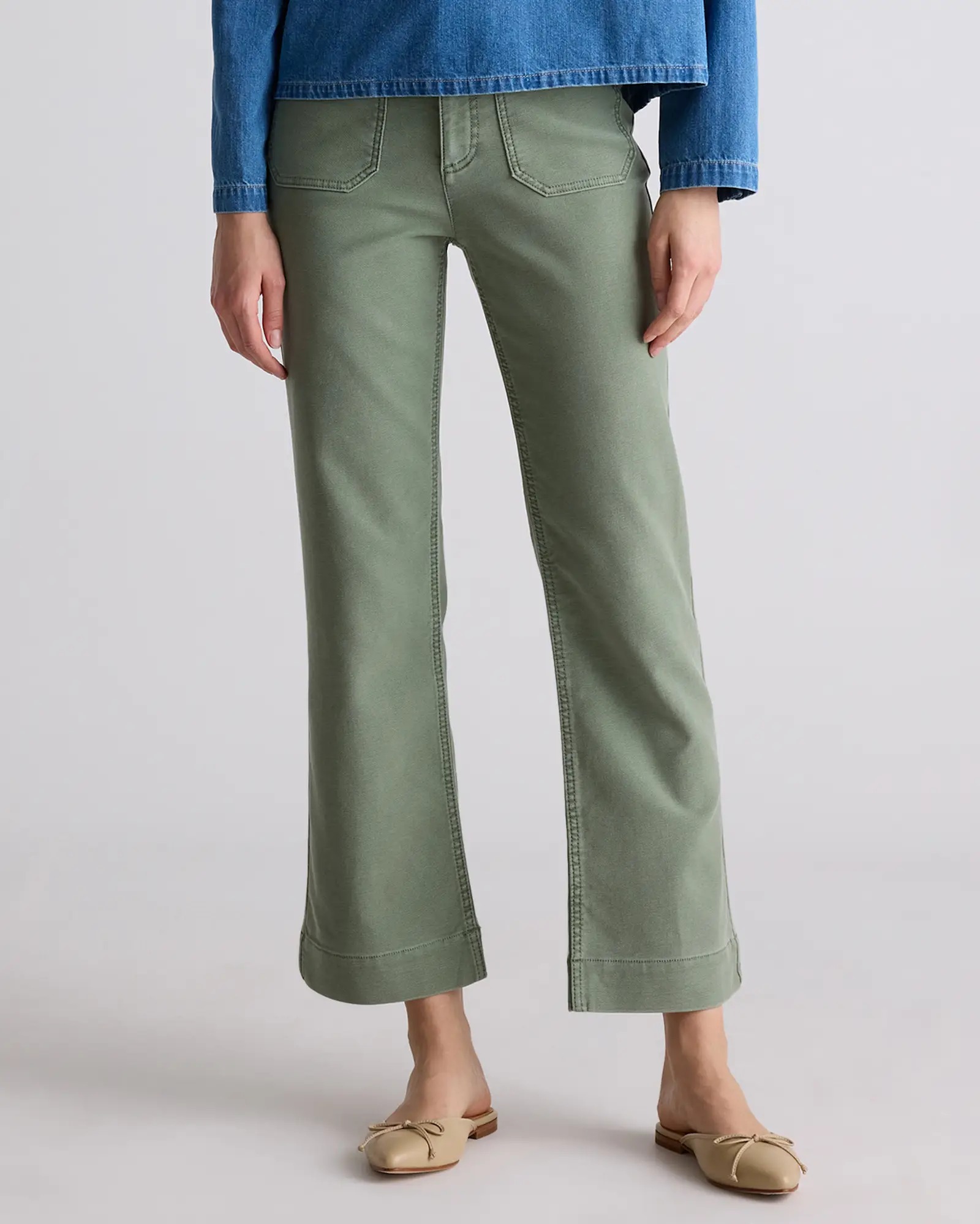 French Terry Wide Leg Pants