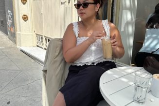 Instead of T-shirts, Fashion People Are Wearing This Throw-on White Blouse Trend With Denim and Skirts