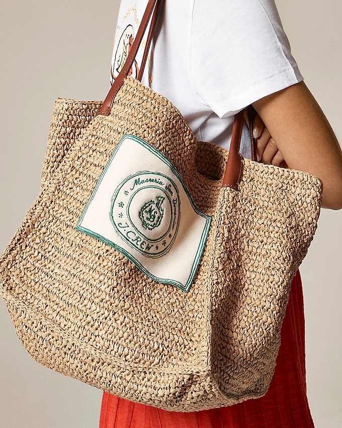 Masseria San Domenico X J.crew Embroidered Packable Tote Bag