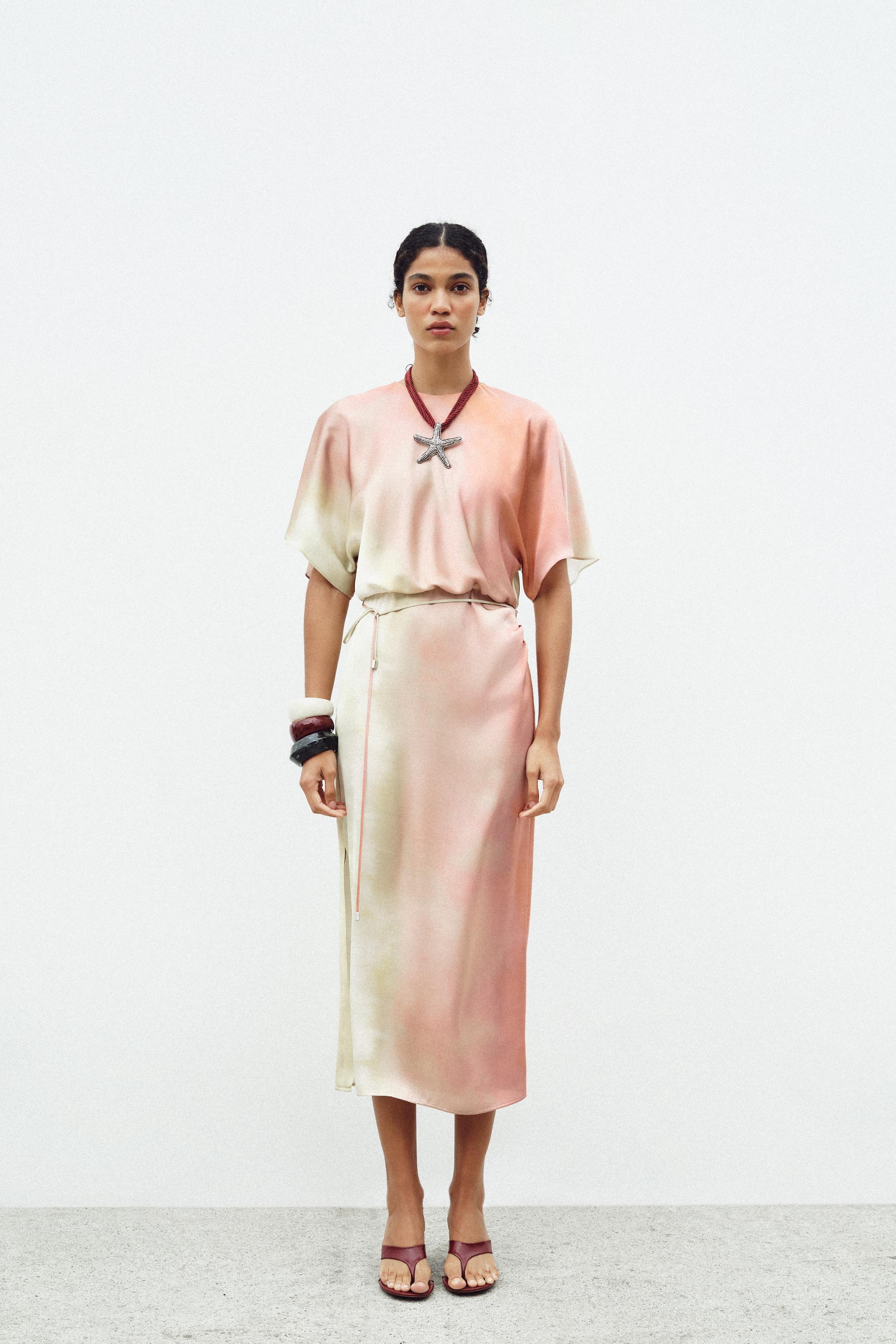 Tie Dye Print Midi Dress