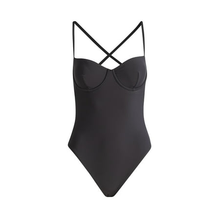 Free Assembly Women's Underwire One Piece Swimsuit, Sizes Xs-Xl