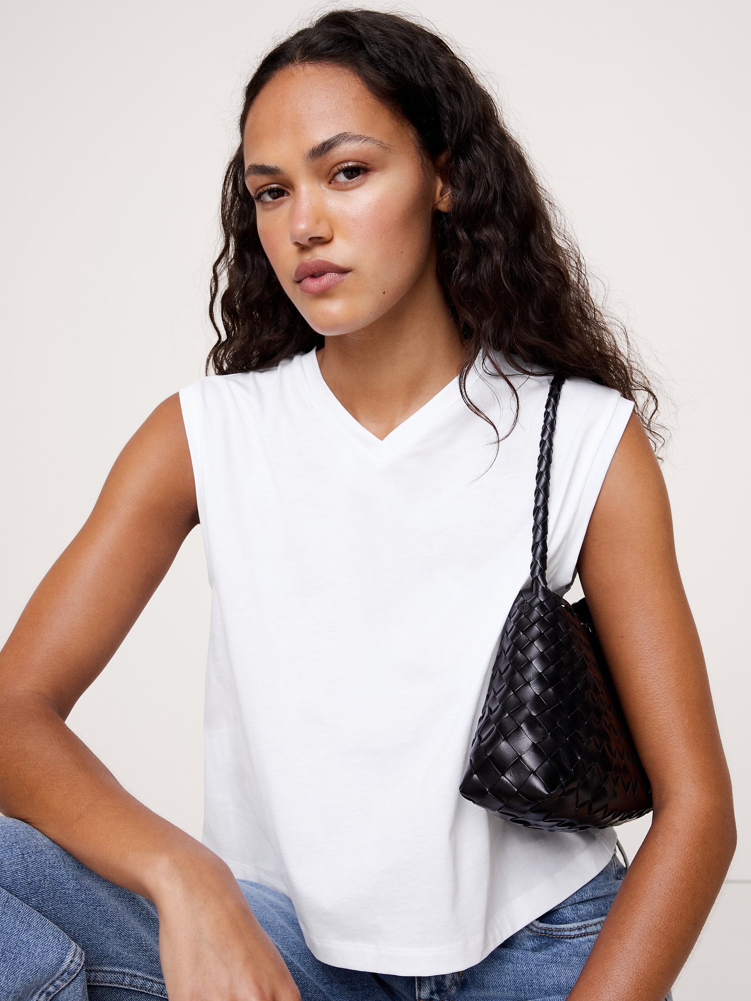 Silky Cotton Cropped Tank