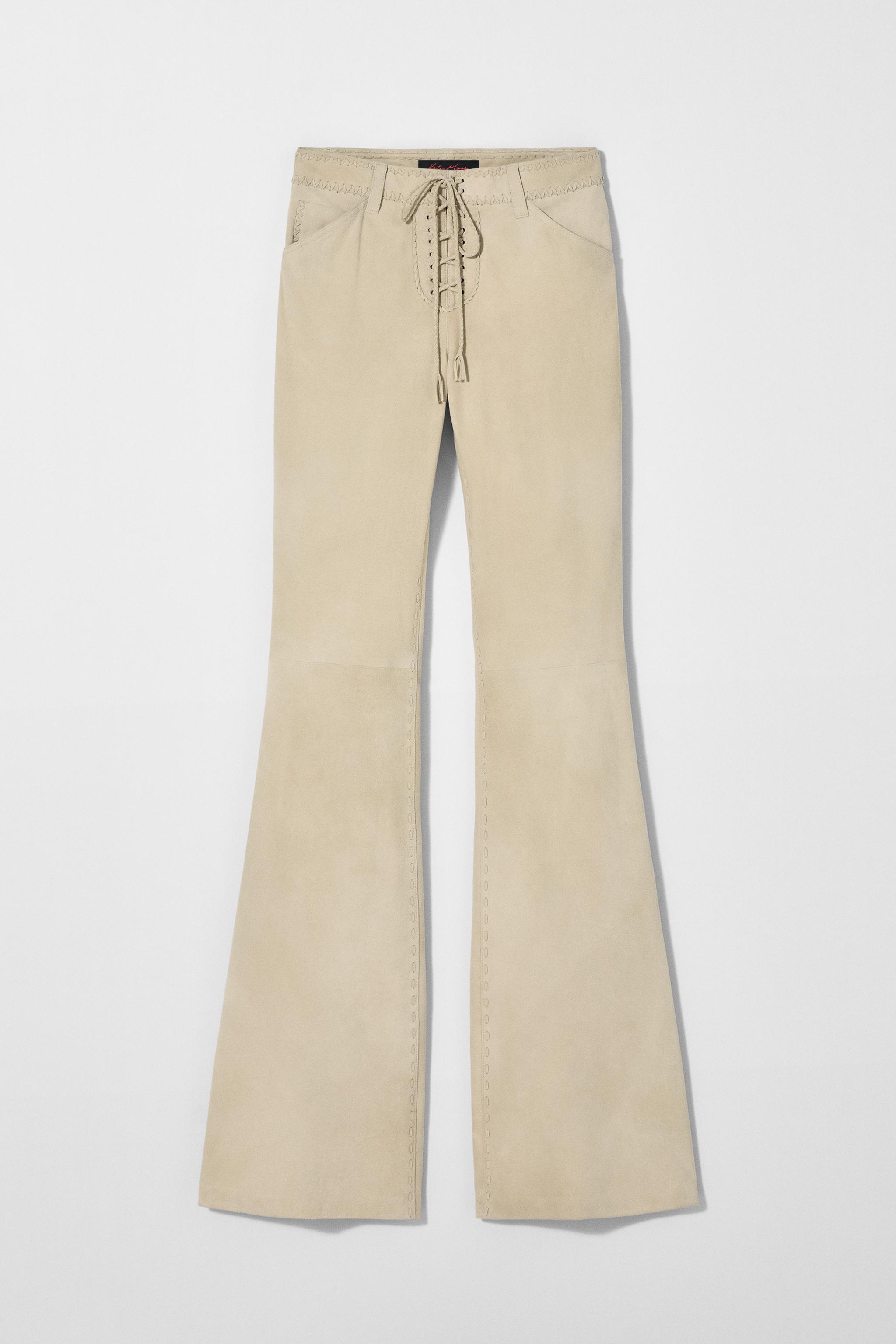 Suede Lace-Up Trousers Kate Moss X Zara