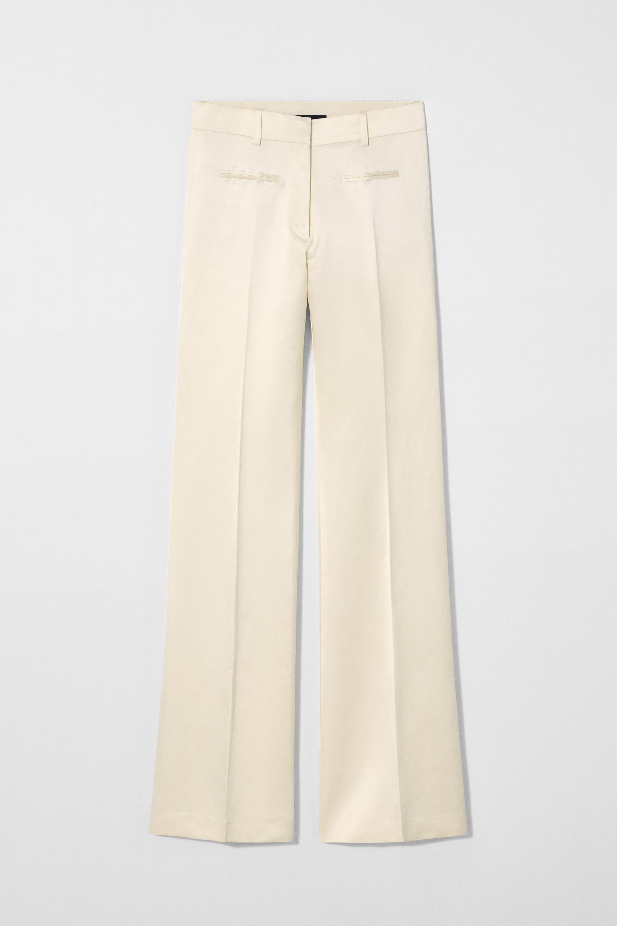 Flared Linen Blend Trousers Kate Moss X Zara