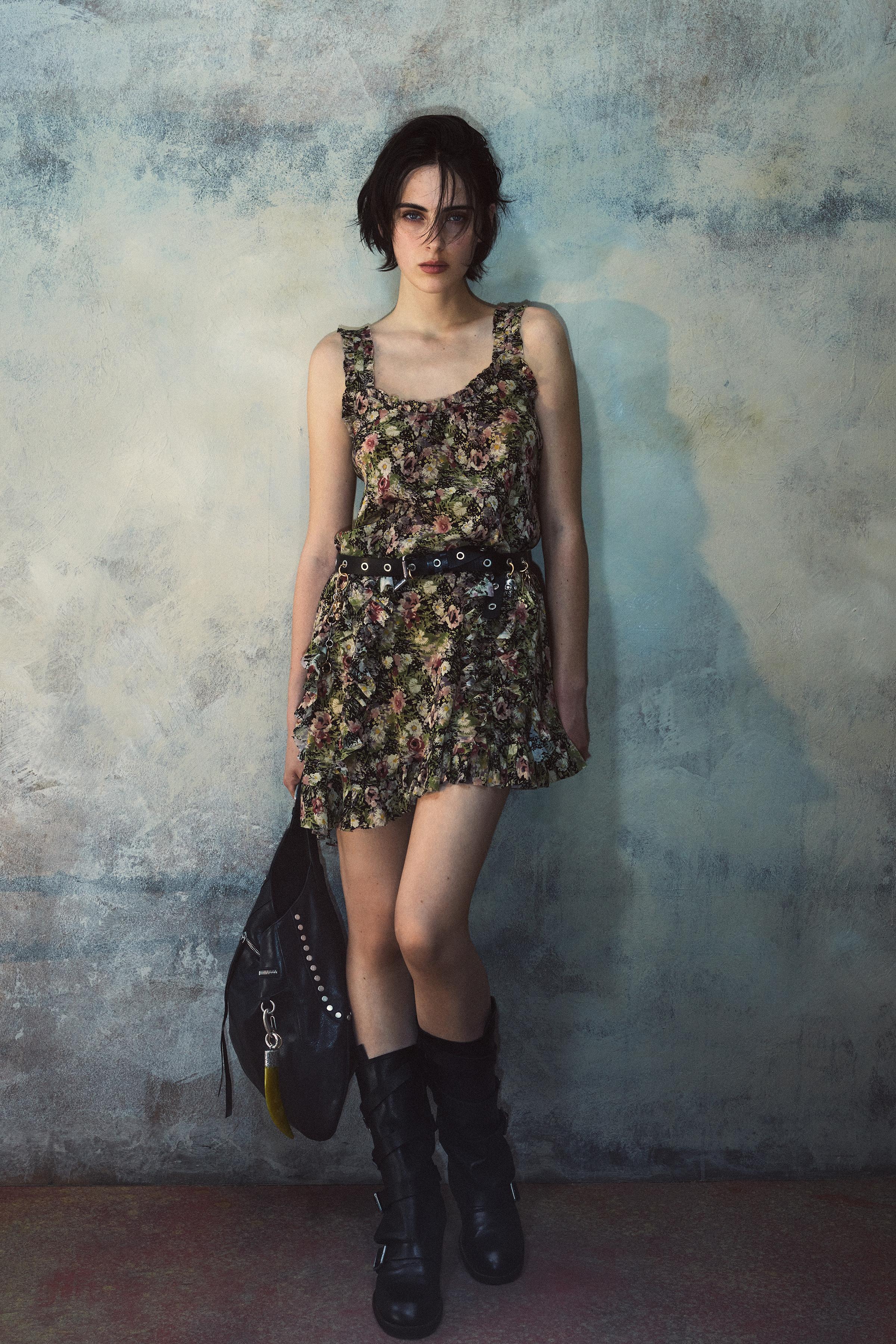 Silk Print Dress Kate Moss X Zara