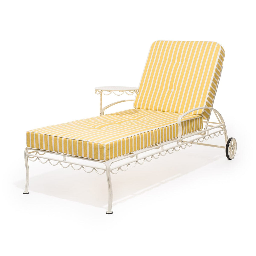 The Al Fresco Sun Lounger Cushion - Monaco Mimosa Stripe
