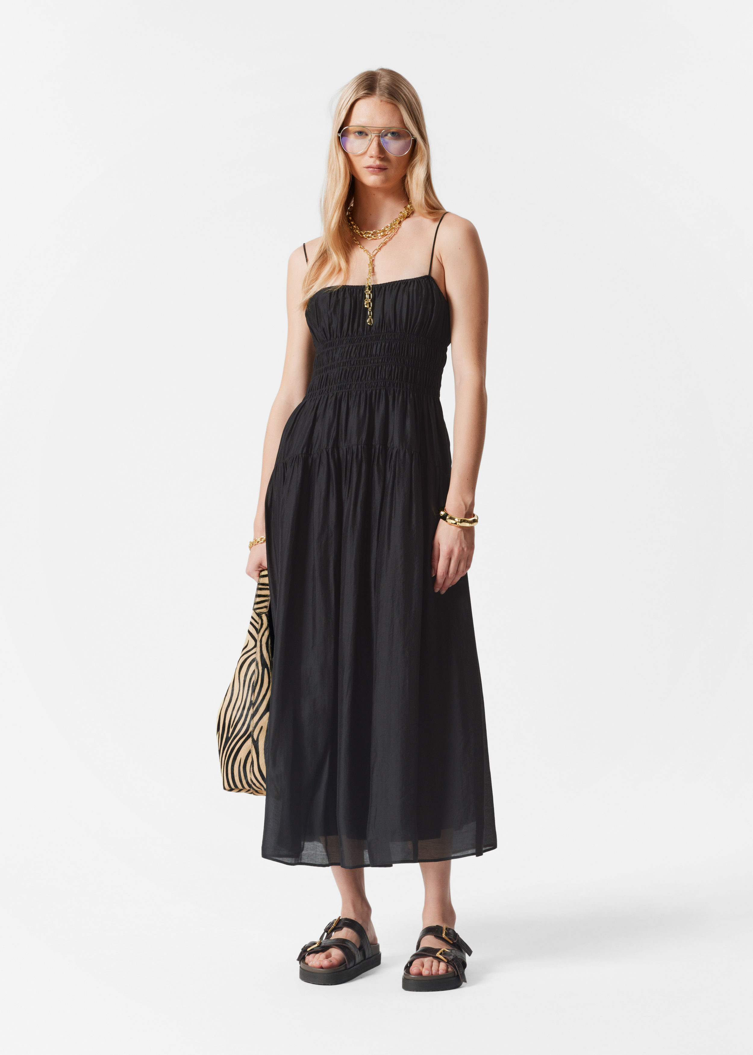 Ruched Midi Dress
