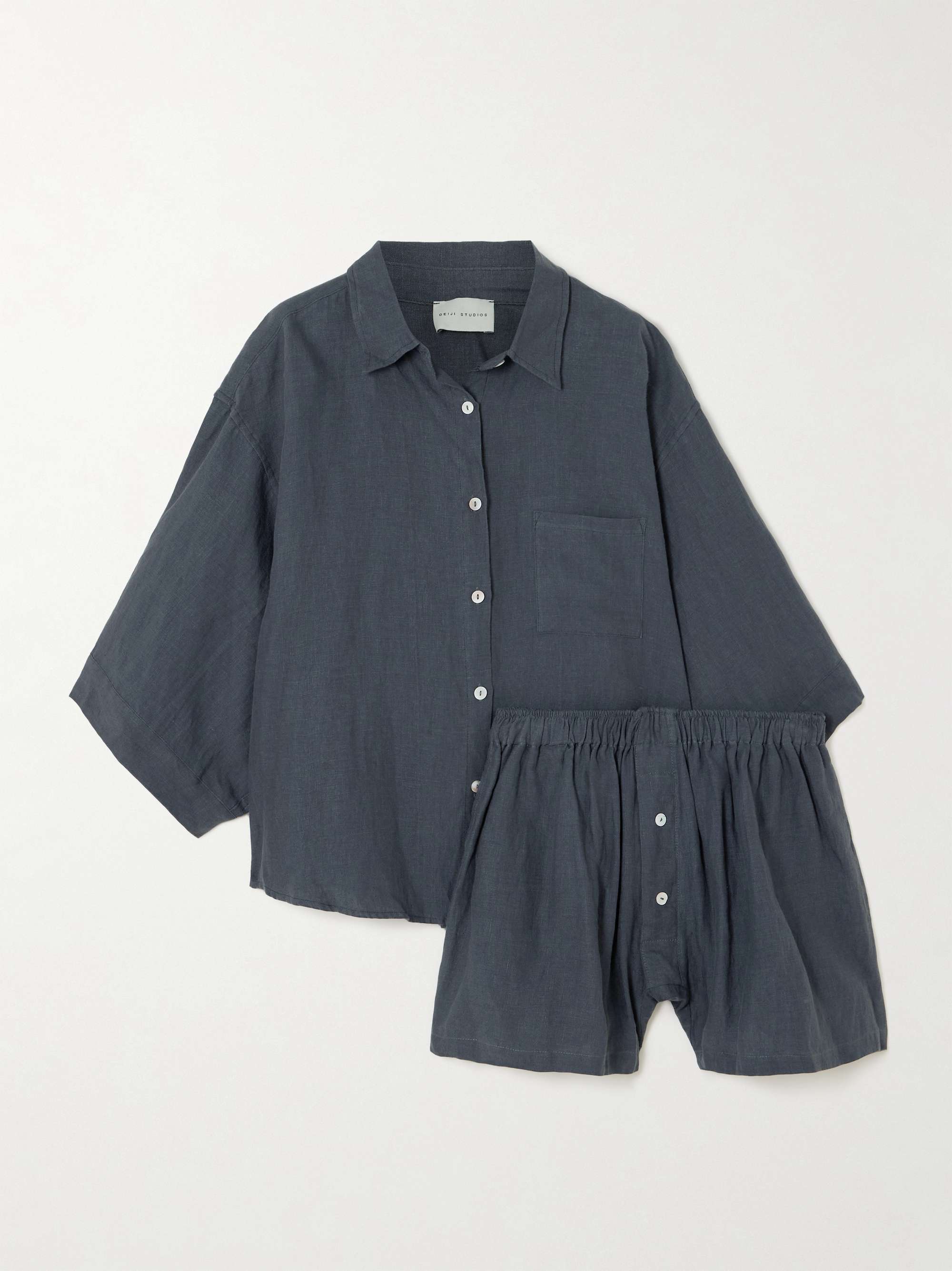 The 03 Washed-Linen Shirt and Shorts Set