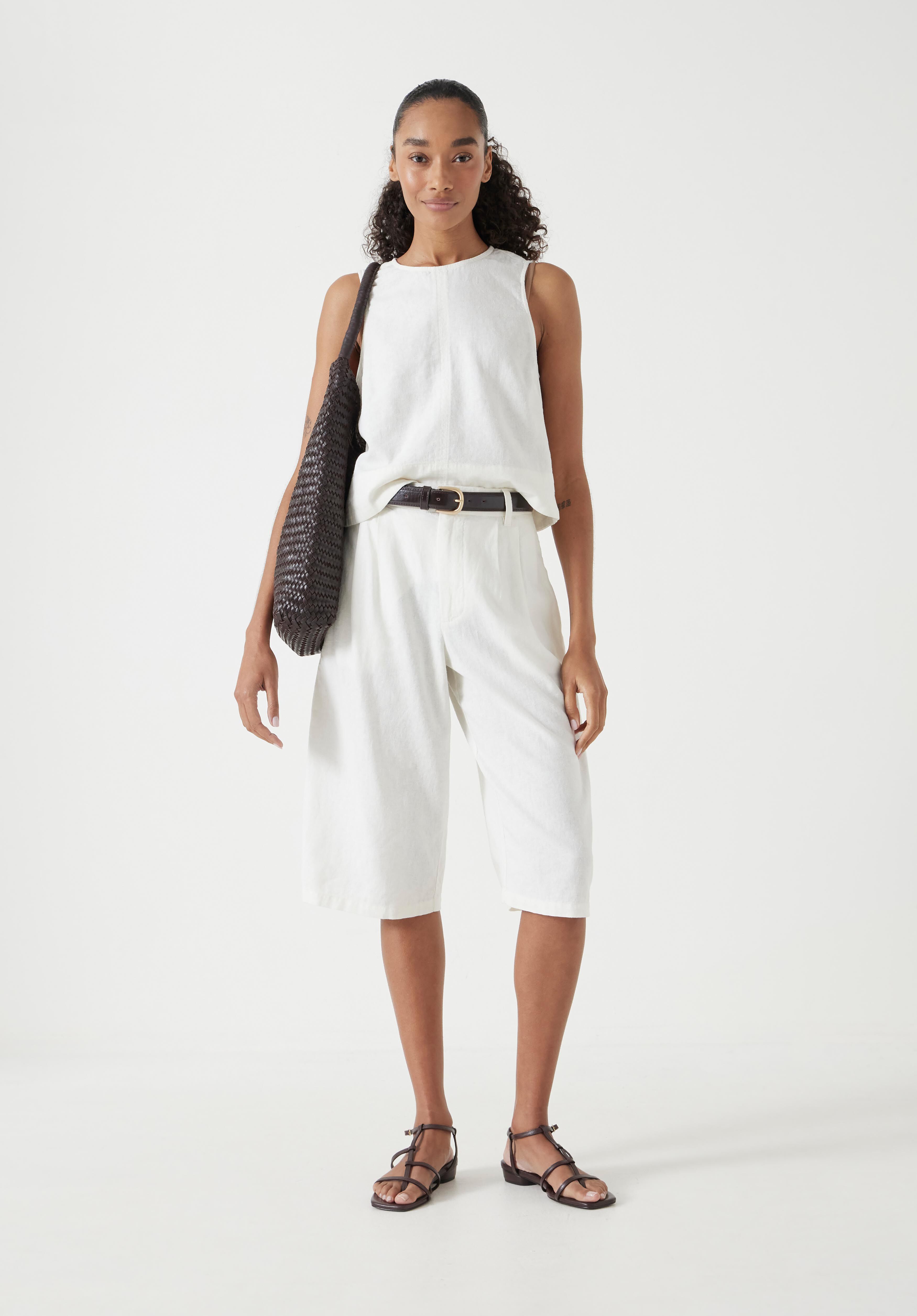 Linen Blend Lya Bermuda Shorts