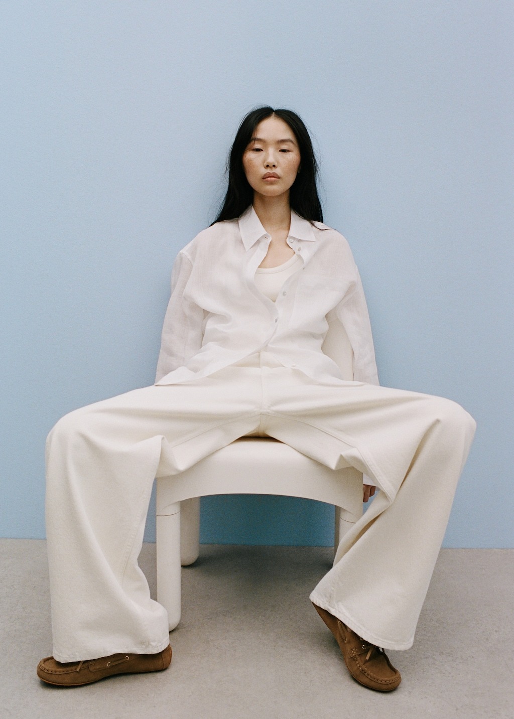 MANGO Ramie Shirt With Pocket