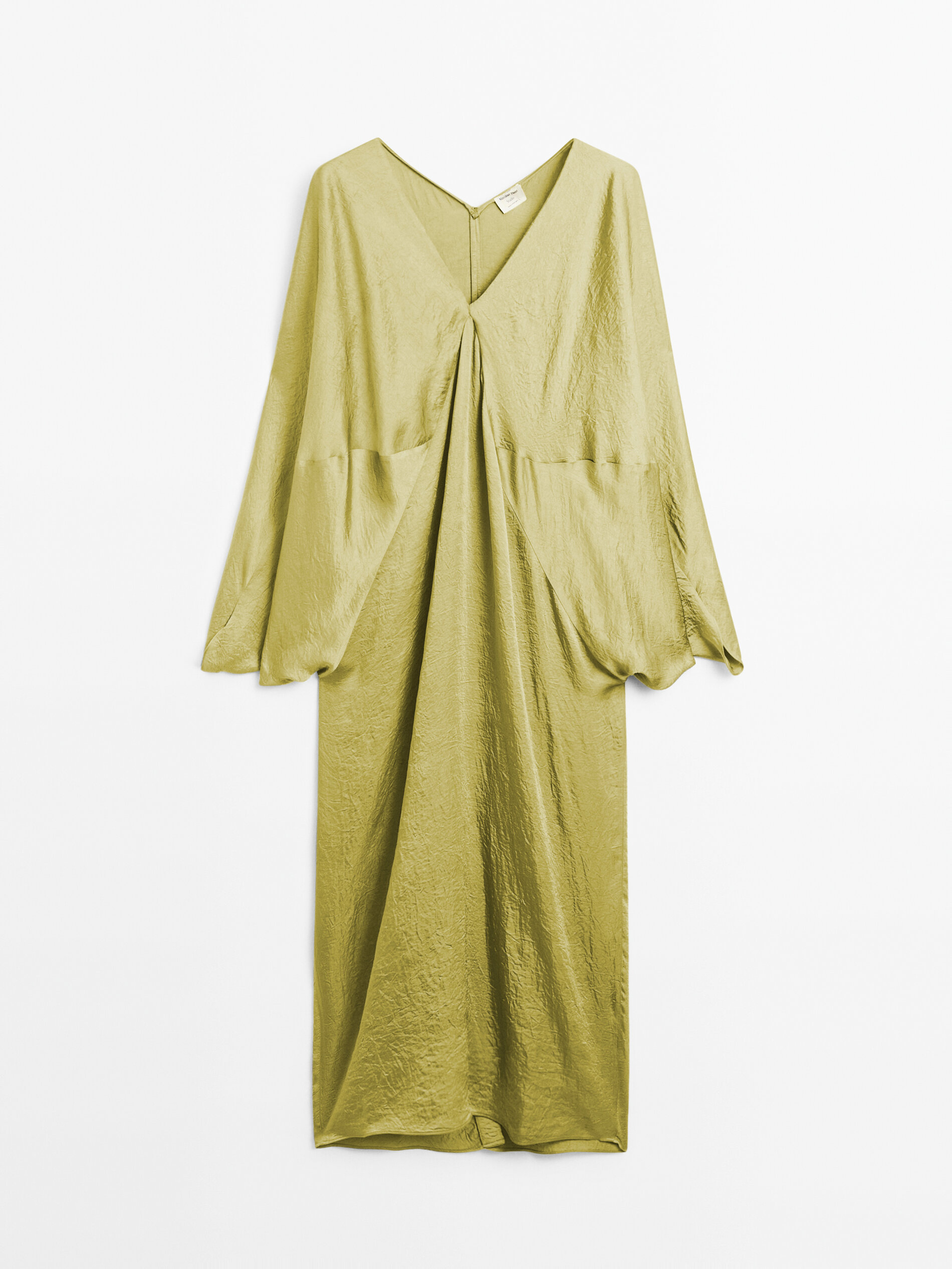 Flowing Satin Kimono Dress - Studio