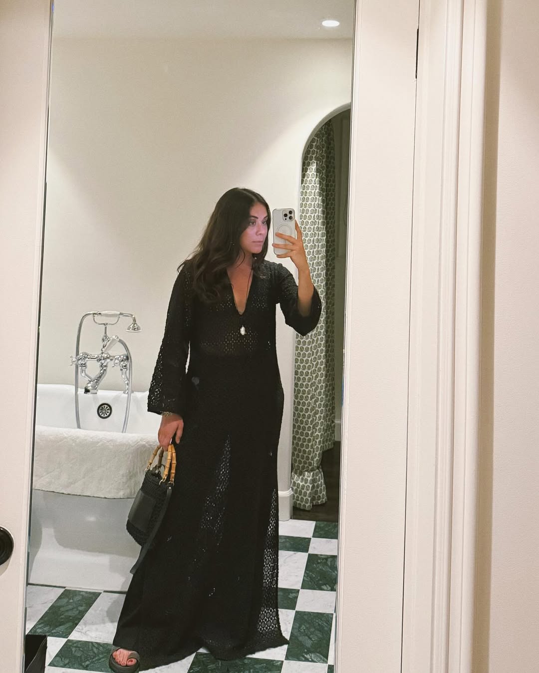 Caftan dress trend on fashion designer Julia Sloan.