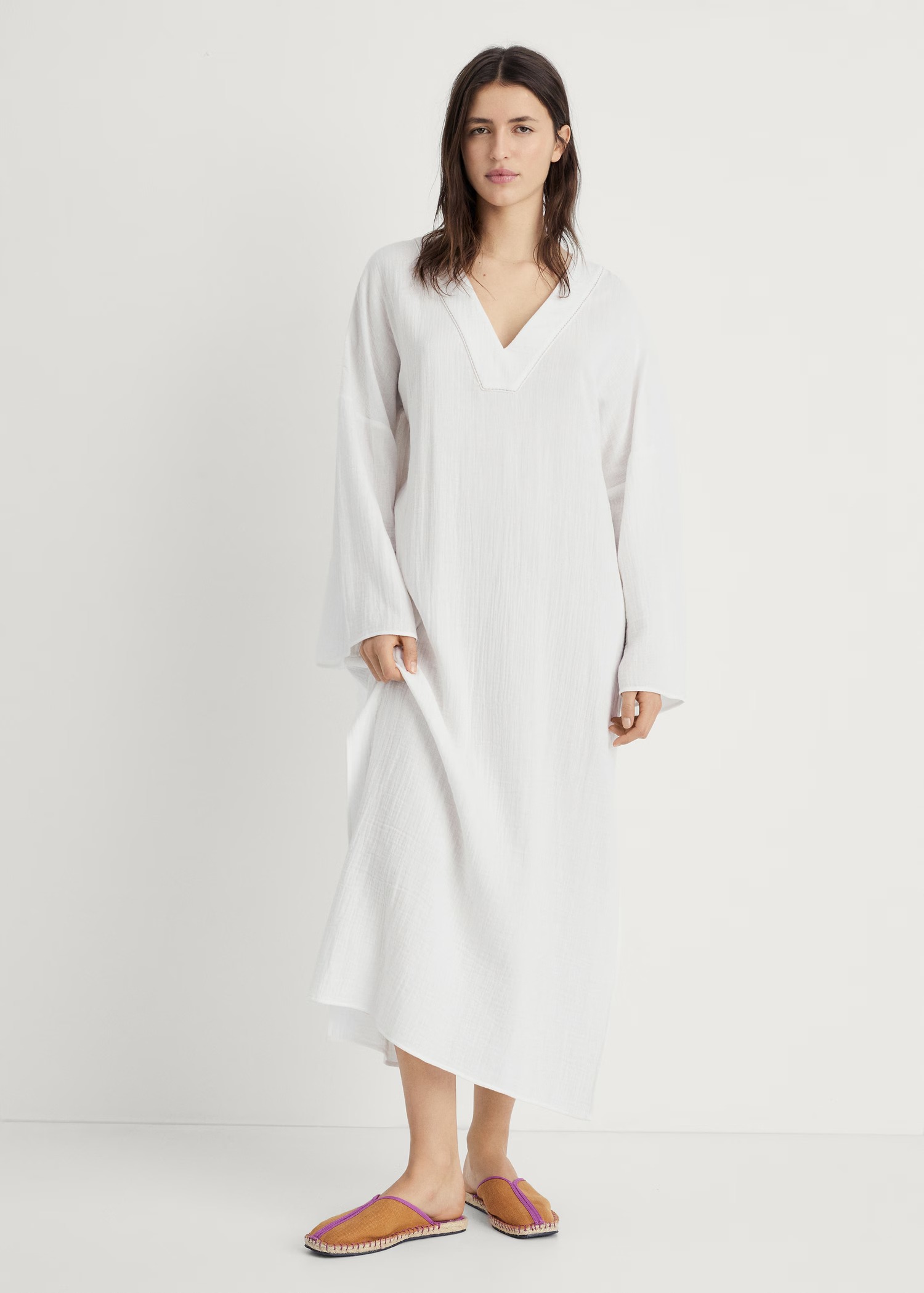 Mango, Oversized Pajama Caftan