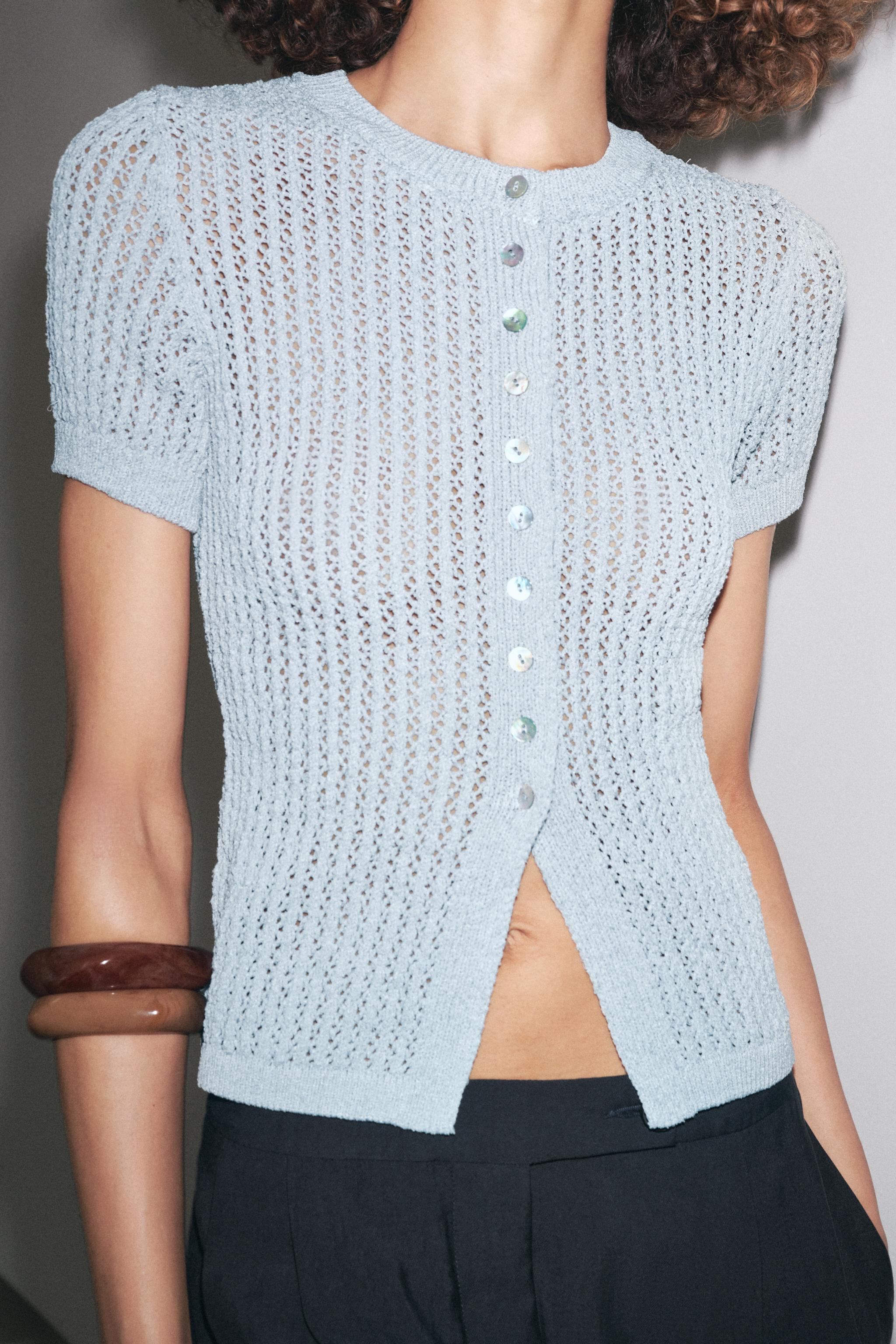 Pointelle Knit Top