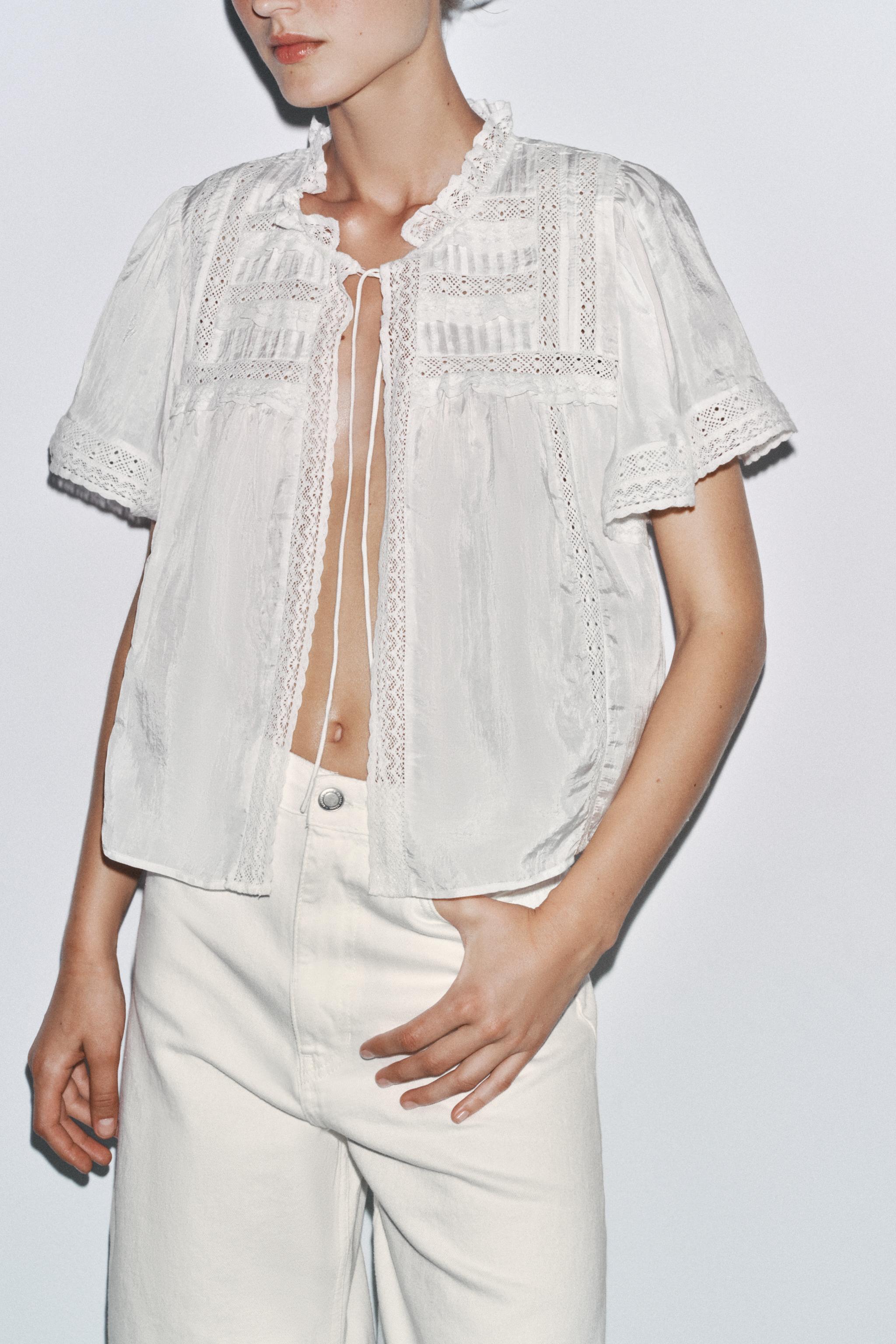 Lace Satin Top - Zw Collection