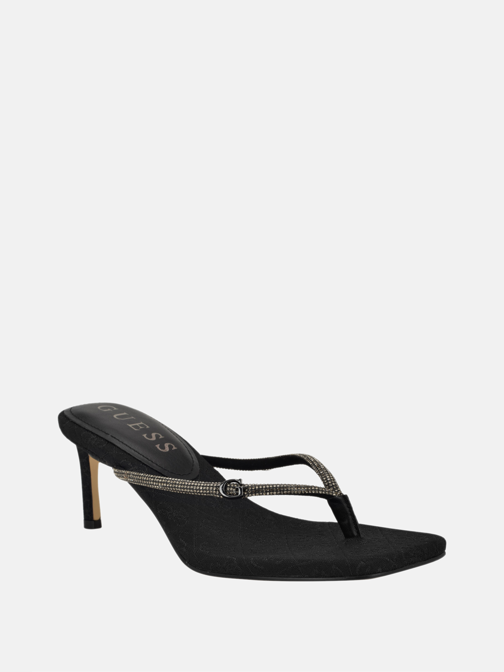 Mayan Rhinestone Thong Strap Heels