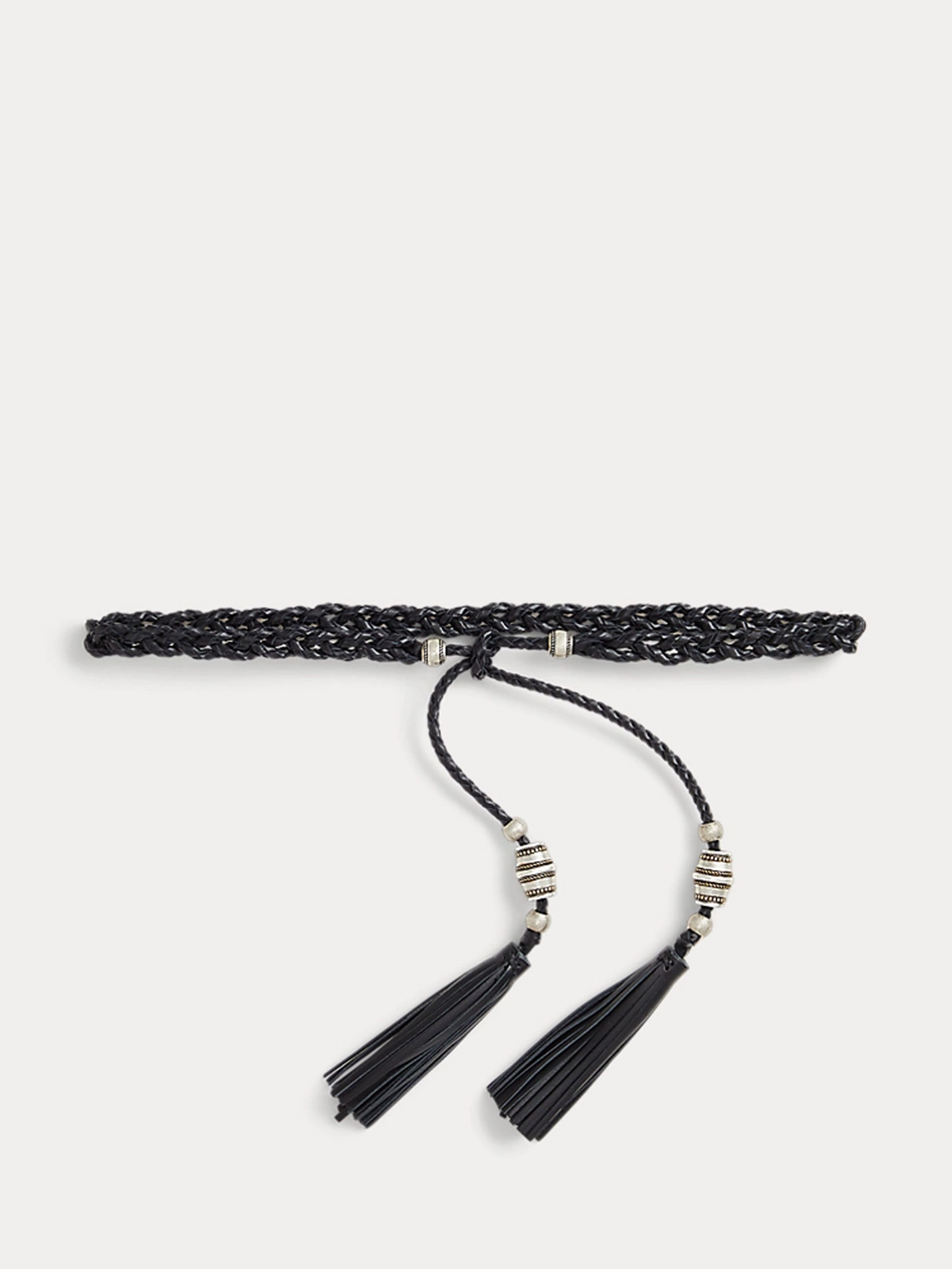 Ralph Lauren, Braided Leather Tassel-Tie Belt