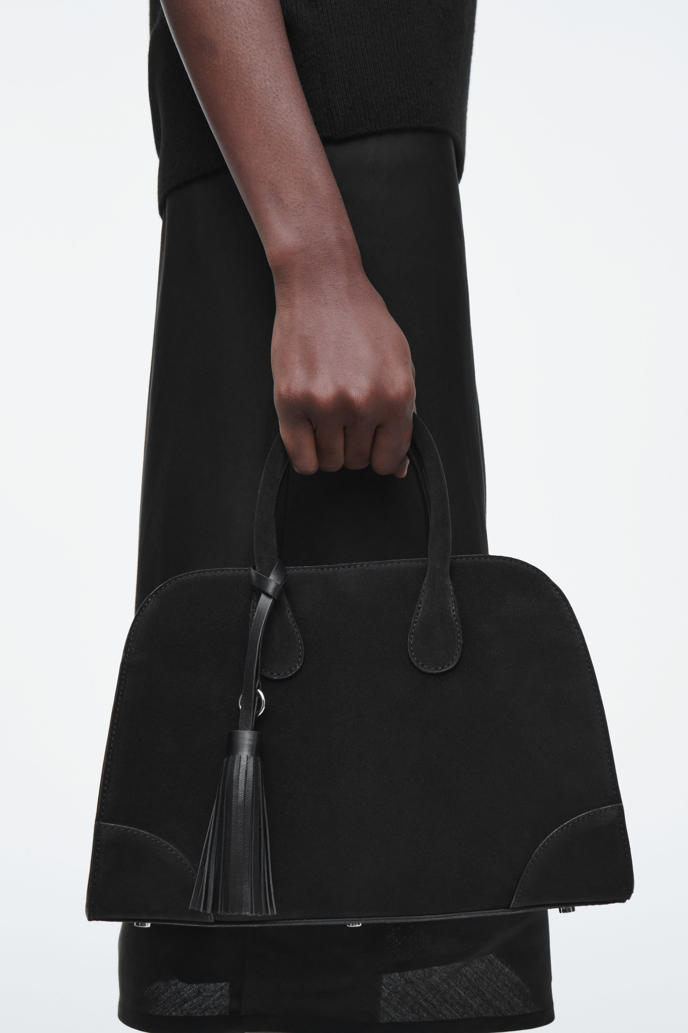 Tasseled Leather Bag Charm