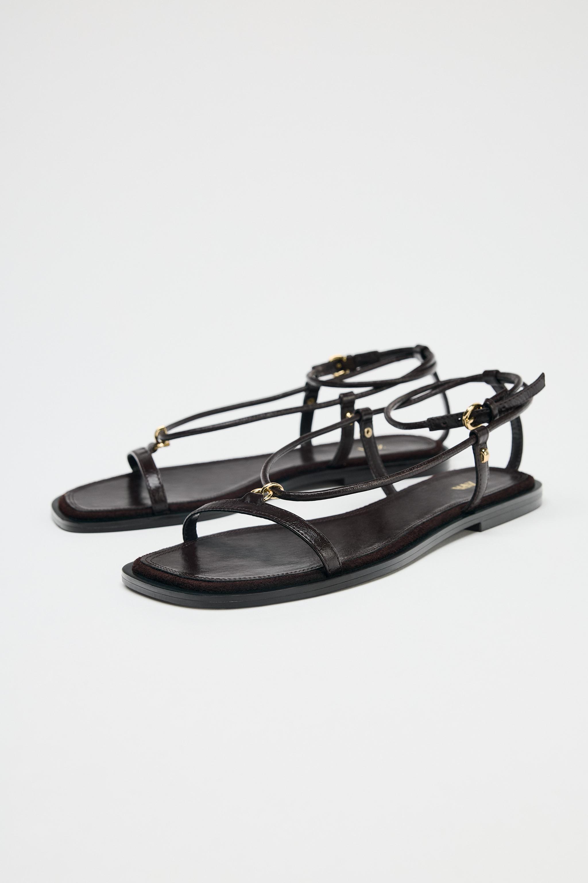 Leather Thin Strap Sandals