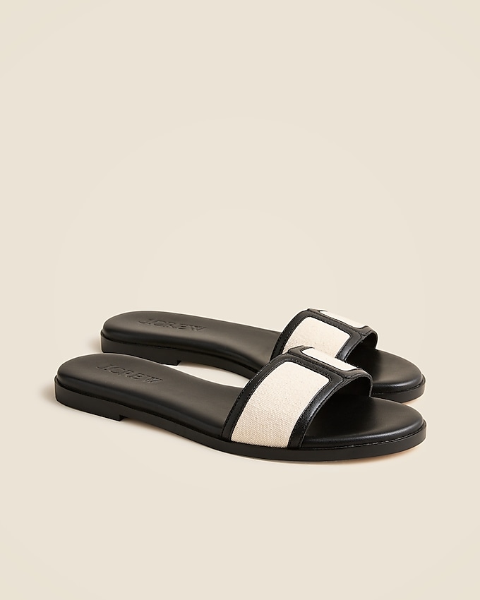 Georgina Sandals in Canvas and Leather