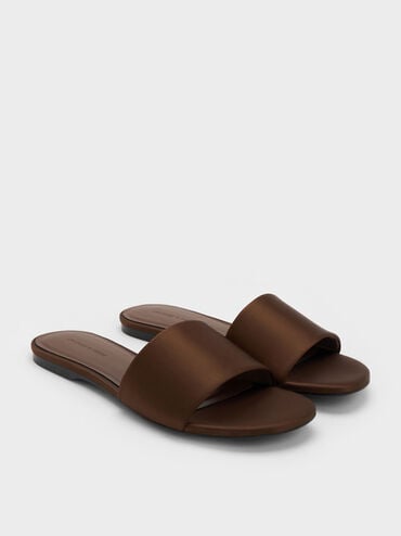 Satin Slide Sandals