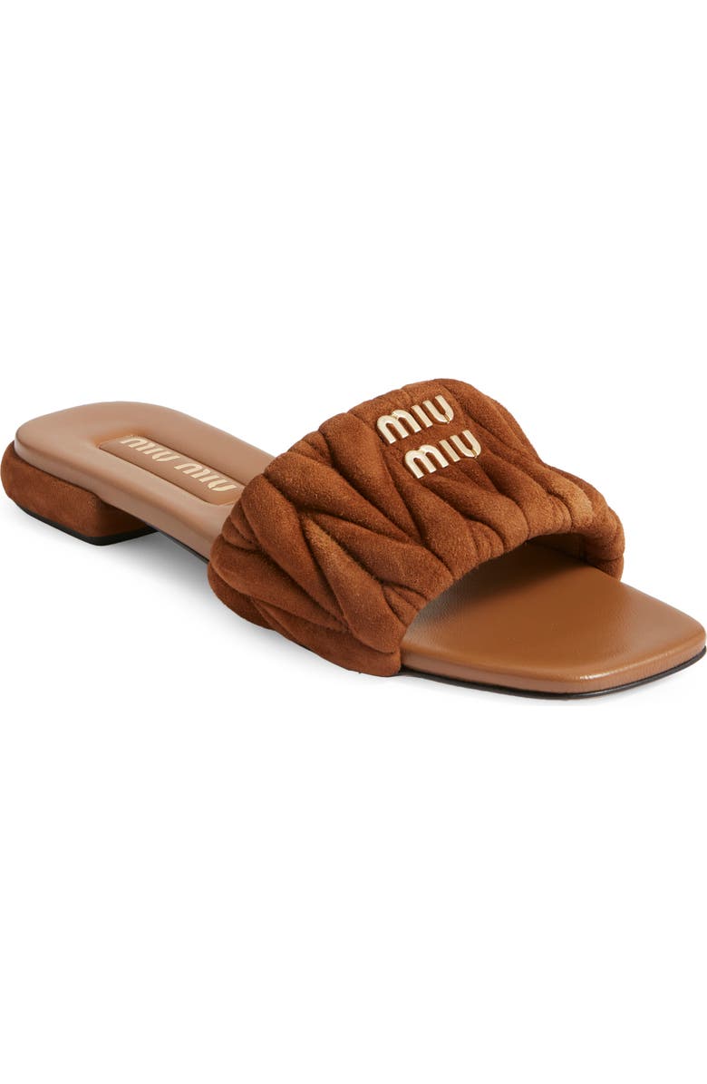 Matelassé Slide Sandal